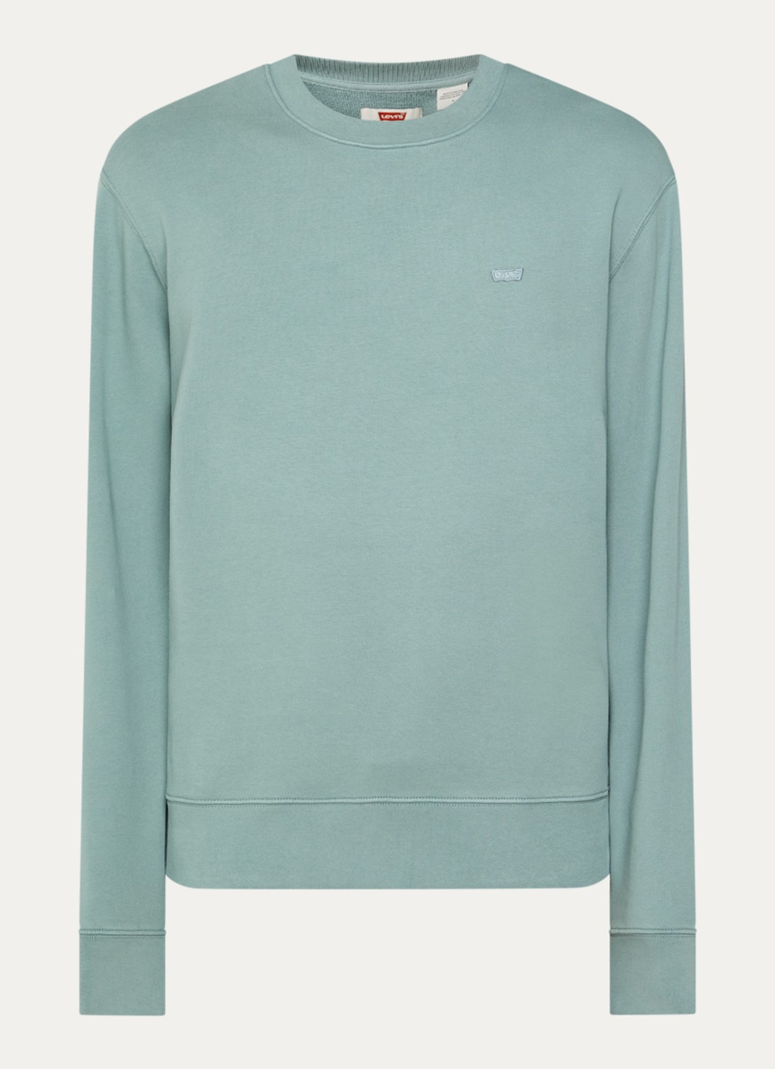 Levi's The Original sweater met logoborduring - voorkant blauwgrijs