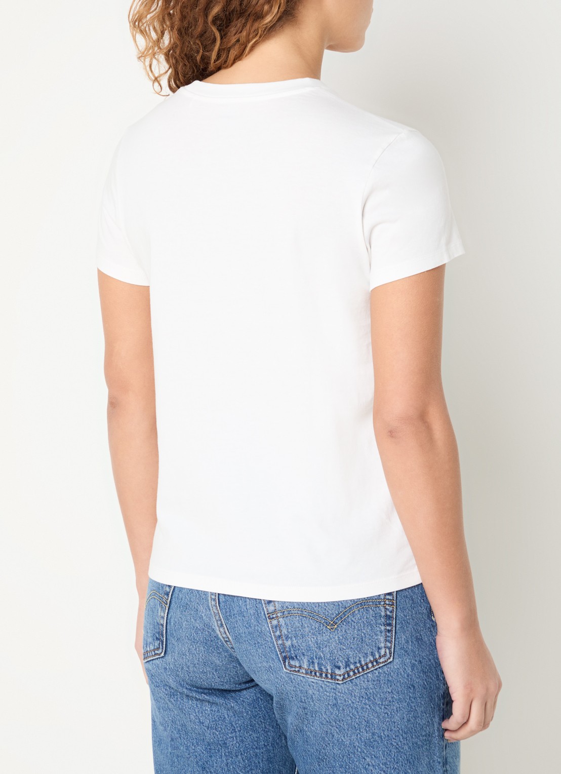 Levi's The Perfect Tee T-shirt met logoprint - achterkant 4 wit