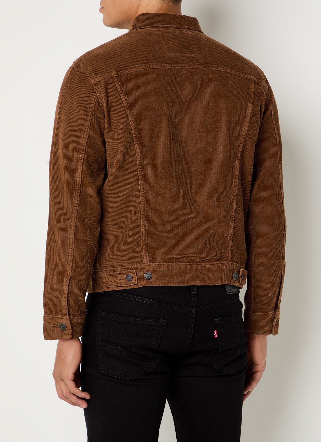 Levi's The Trucker jack van corduroy - achterkant bruin