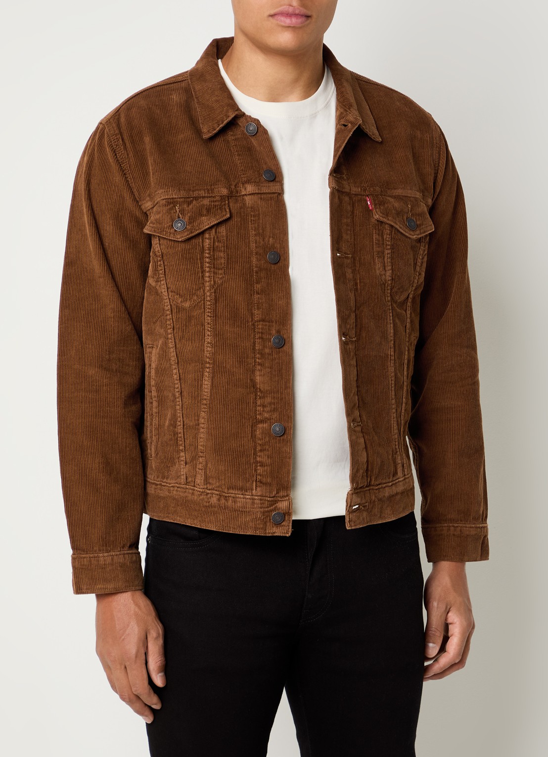 Levi's The Trucker jack van corduroy - detail 2 bruin