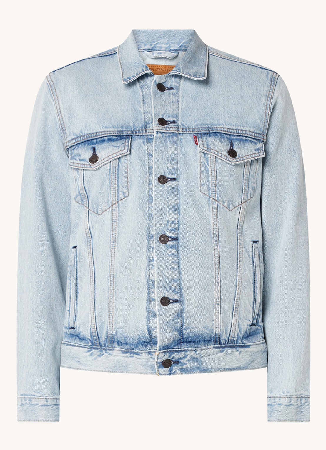 Levi's The Trucker spijkerjas met steekzakken - voorkant 2 lichtblauw