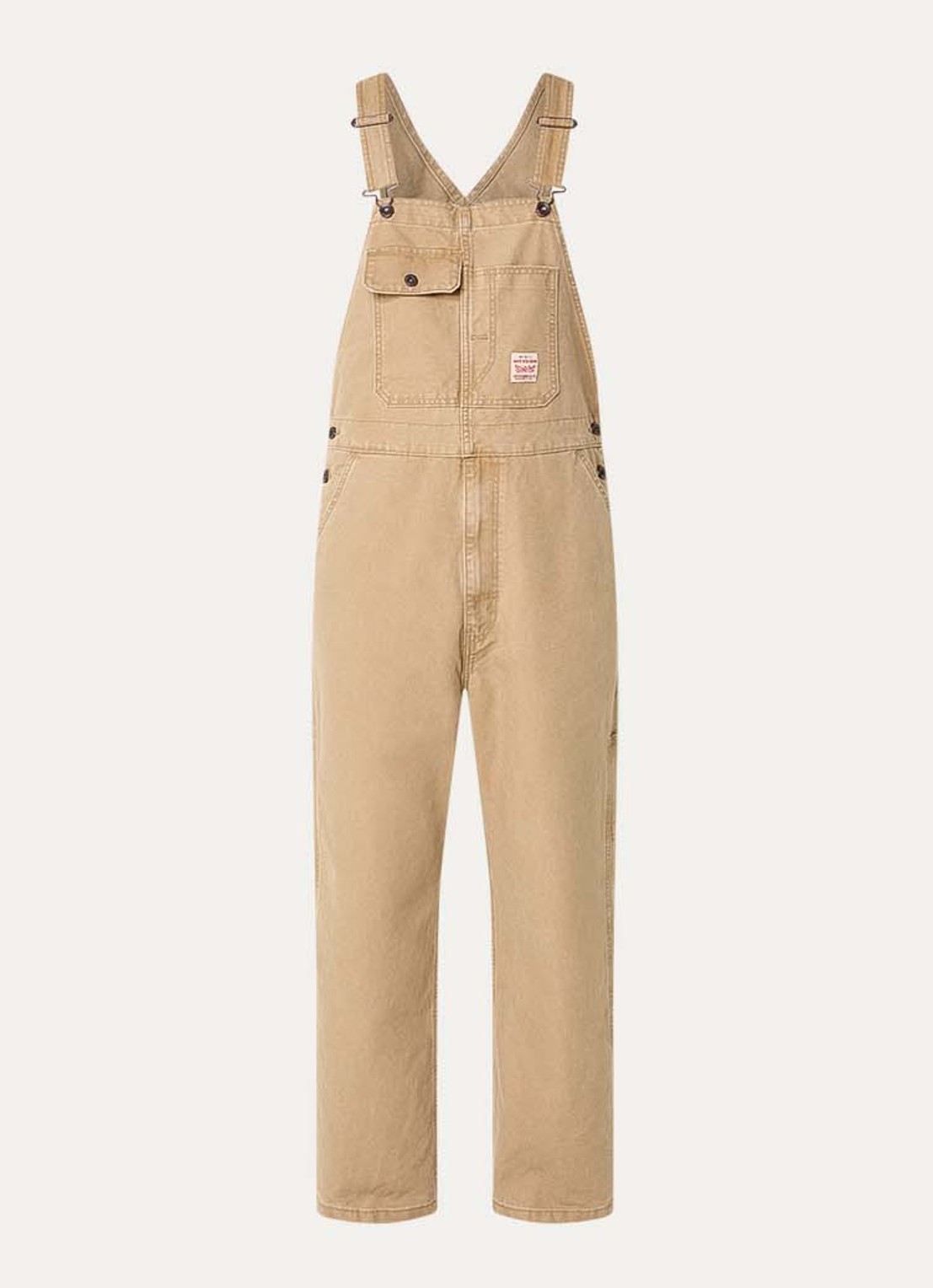 Levi's Tigers Eye loose fit tuinbroek van denim - voorkant 2 camel