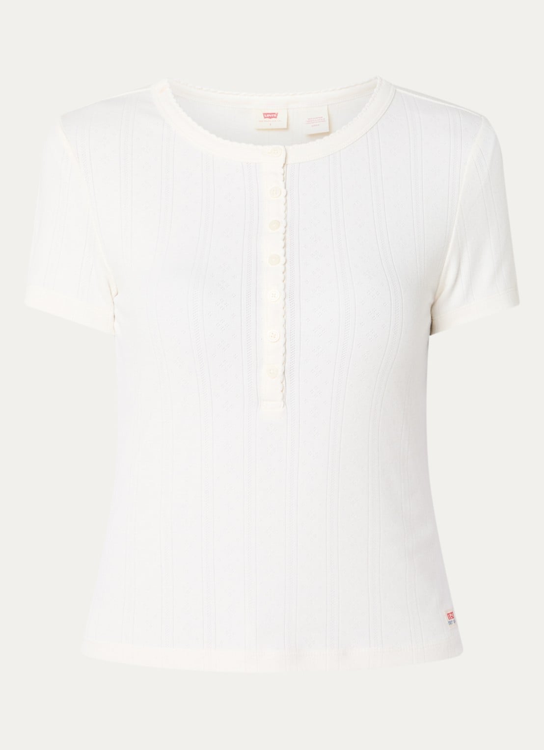 Levi's Top met ronde hals - voorkant 2 gebroken wit