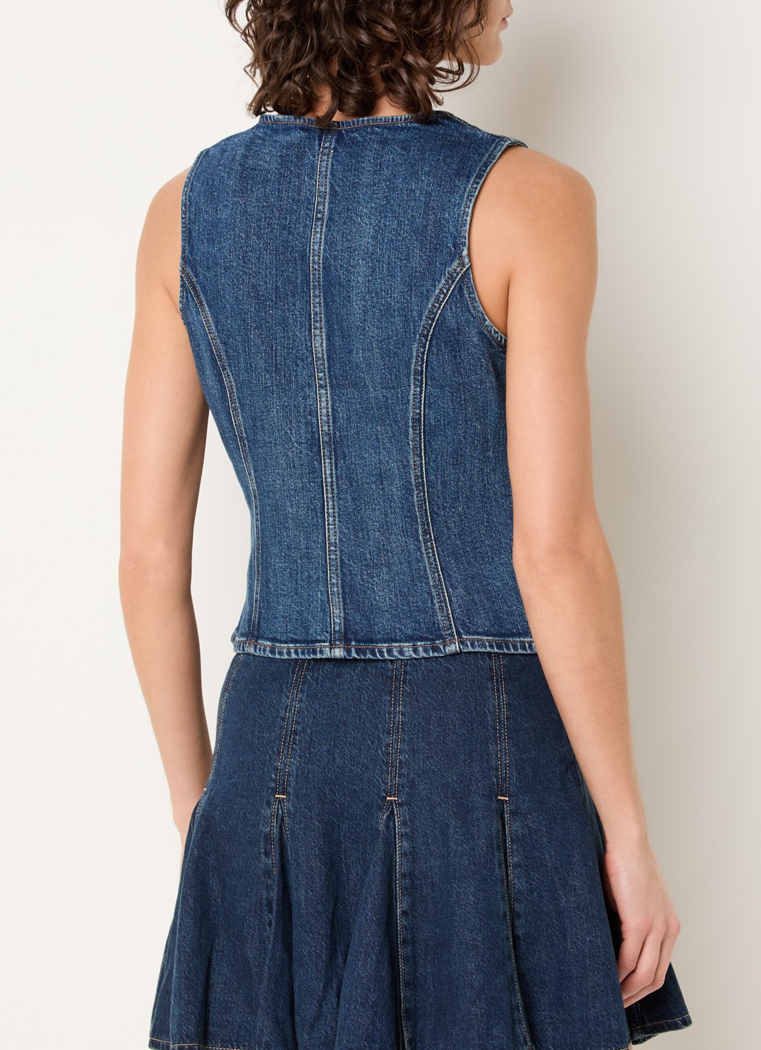 Levi's Top van denim - achterkant indigo