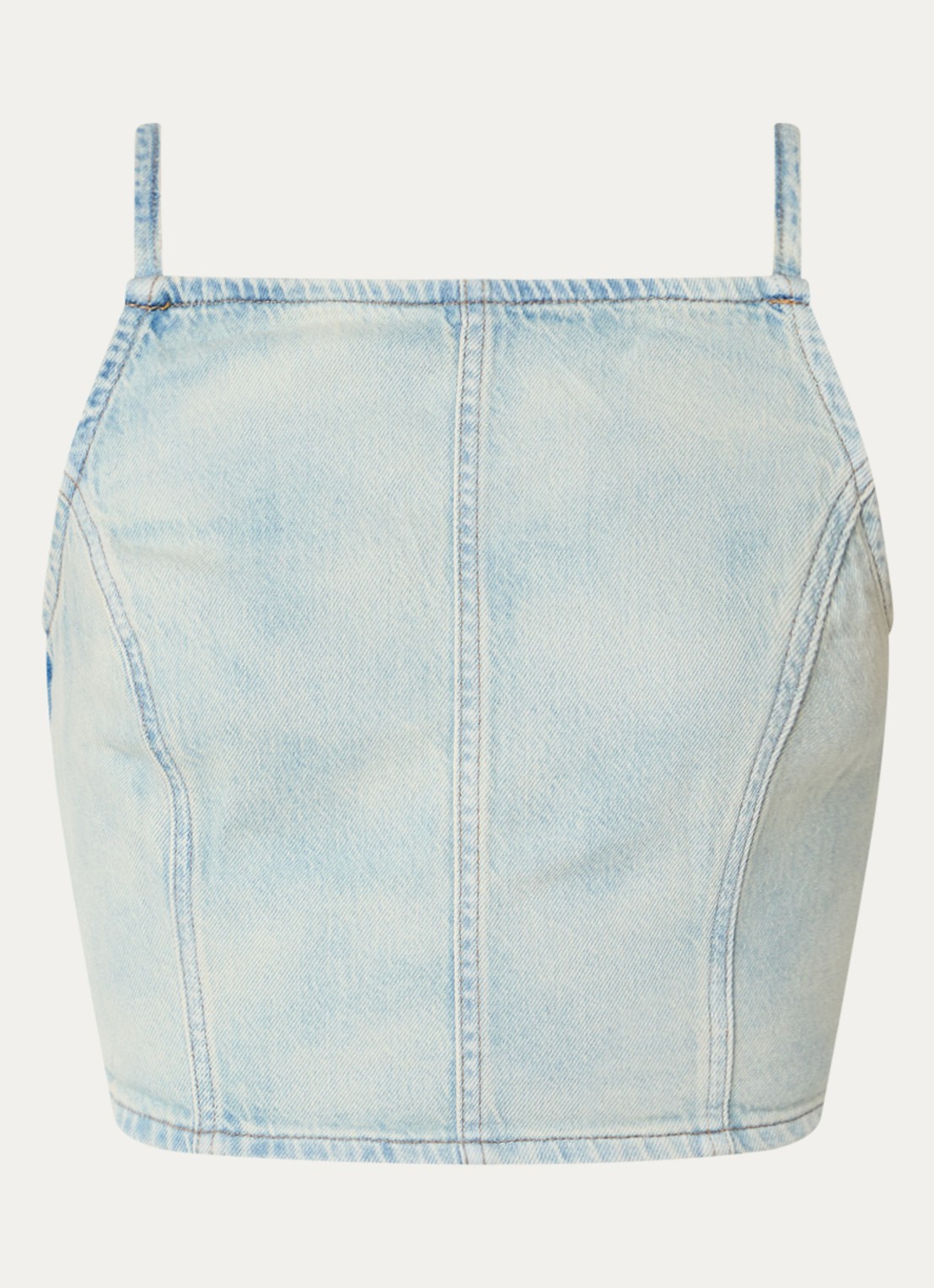 Levi's Top van denim - voorkant 2 blauwgrijs