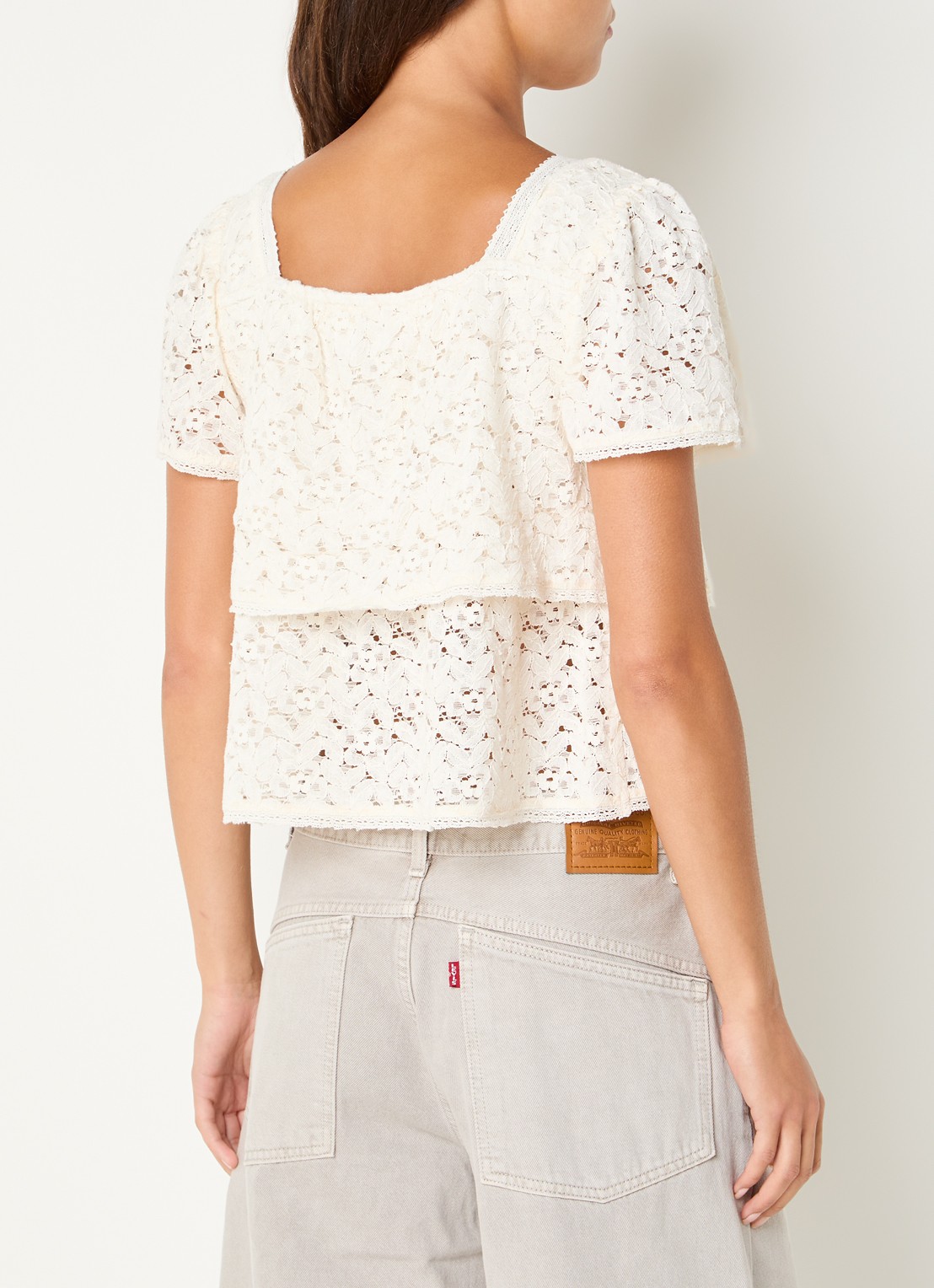 Levi's Top van kant met rechthoekige hals - achterkant 4 gebroken wit