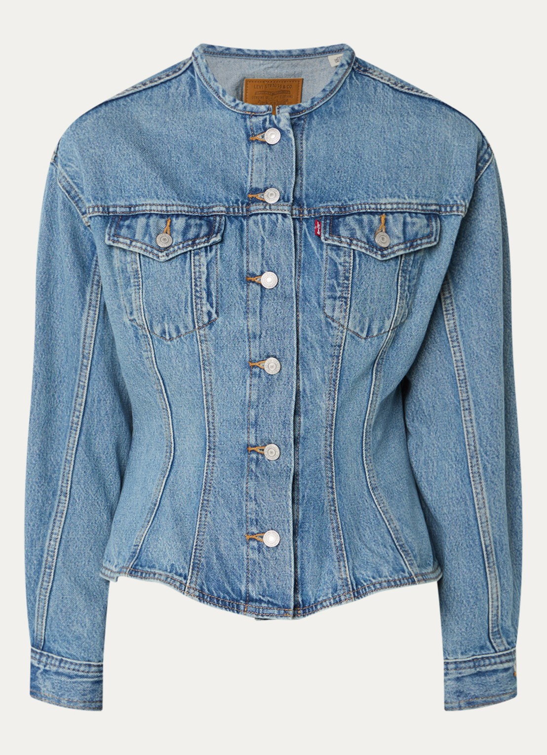 Levi's Trucker spijkerjas met borstzakken - voorkant 3 blauw