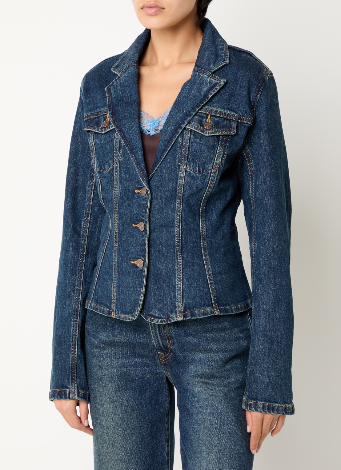 Levi's Type 3 spijkerjas met klapzakken - detail 4 indigo