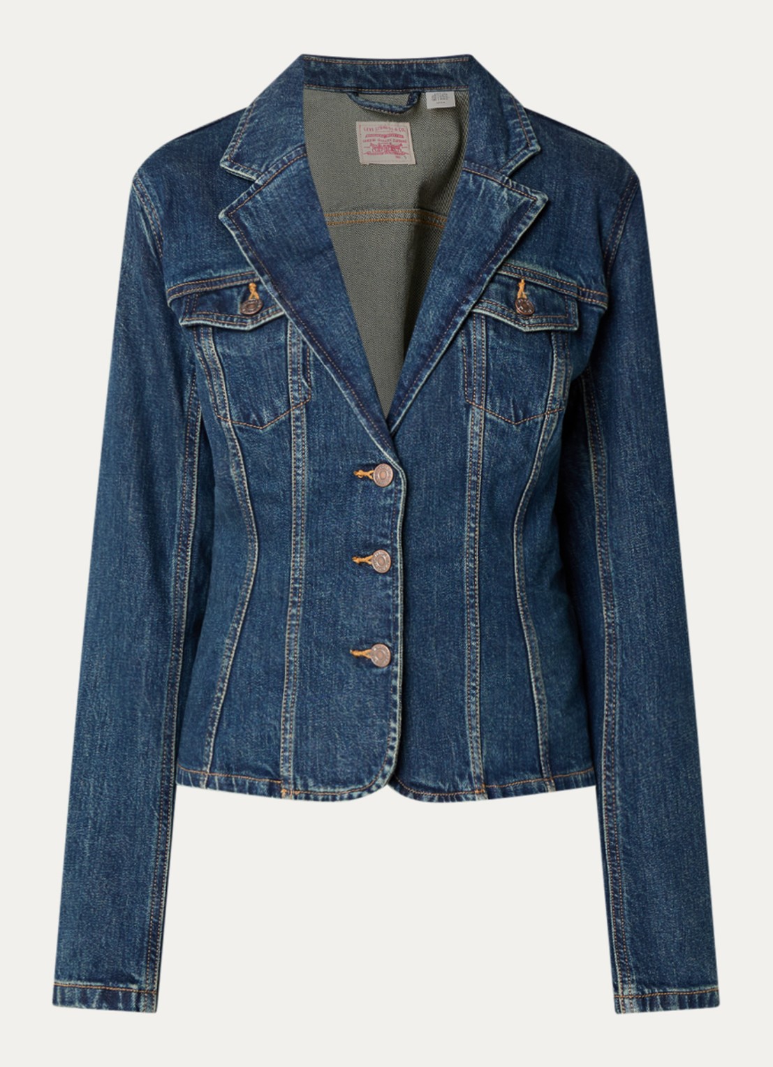Levi's Type 3 spijkerjas met klapzakken - voorkant 2 indigo