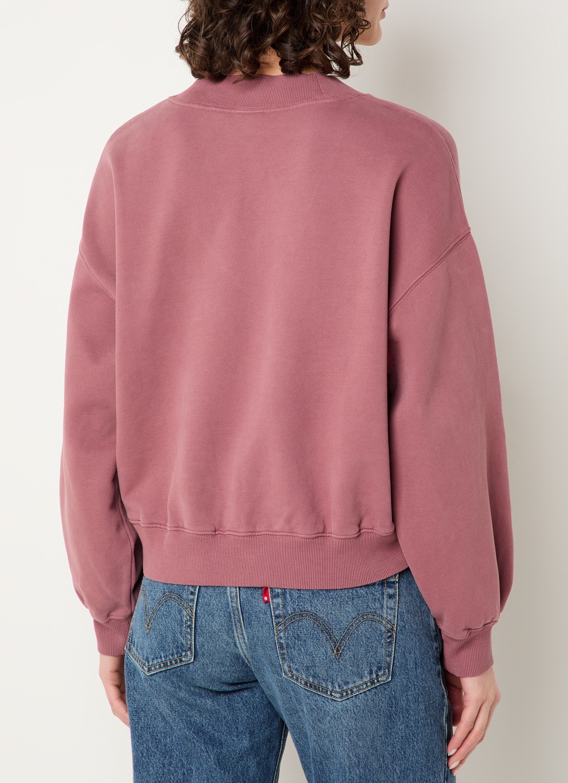 Levi's Vintage cropped sweater met V-hals - achterkant 4 taupe
