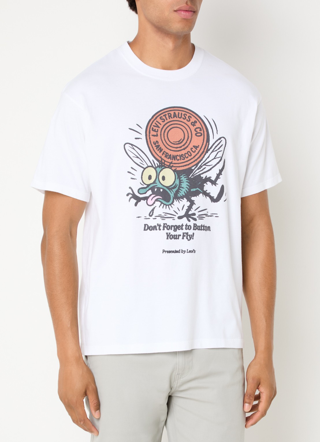 Levi's Vintage T-shirt met print - detail wit