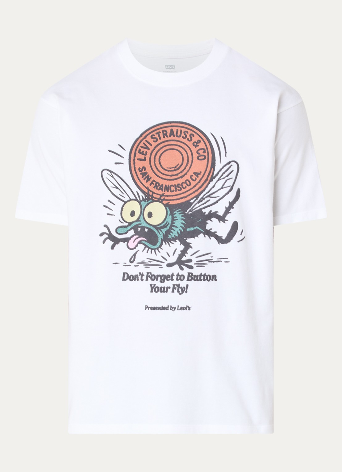 Levi's Vintage T-shirt met print - voorkant 3 wit