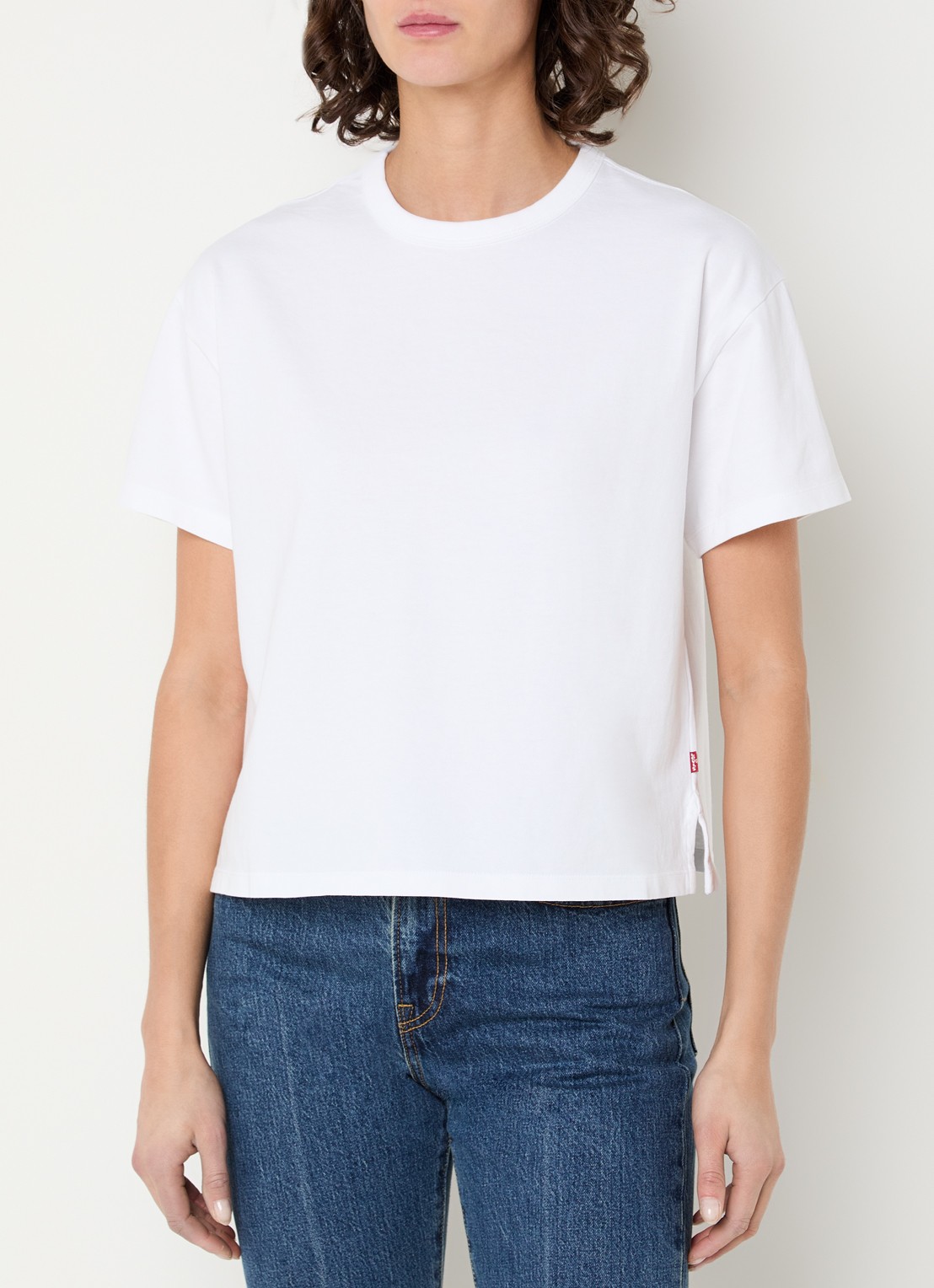 Levi's Vintage T-shirt met ronde hals - detail 4 wit