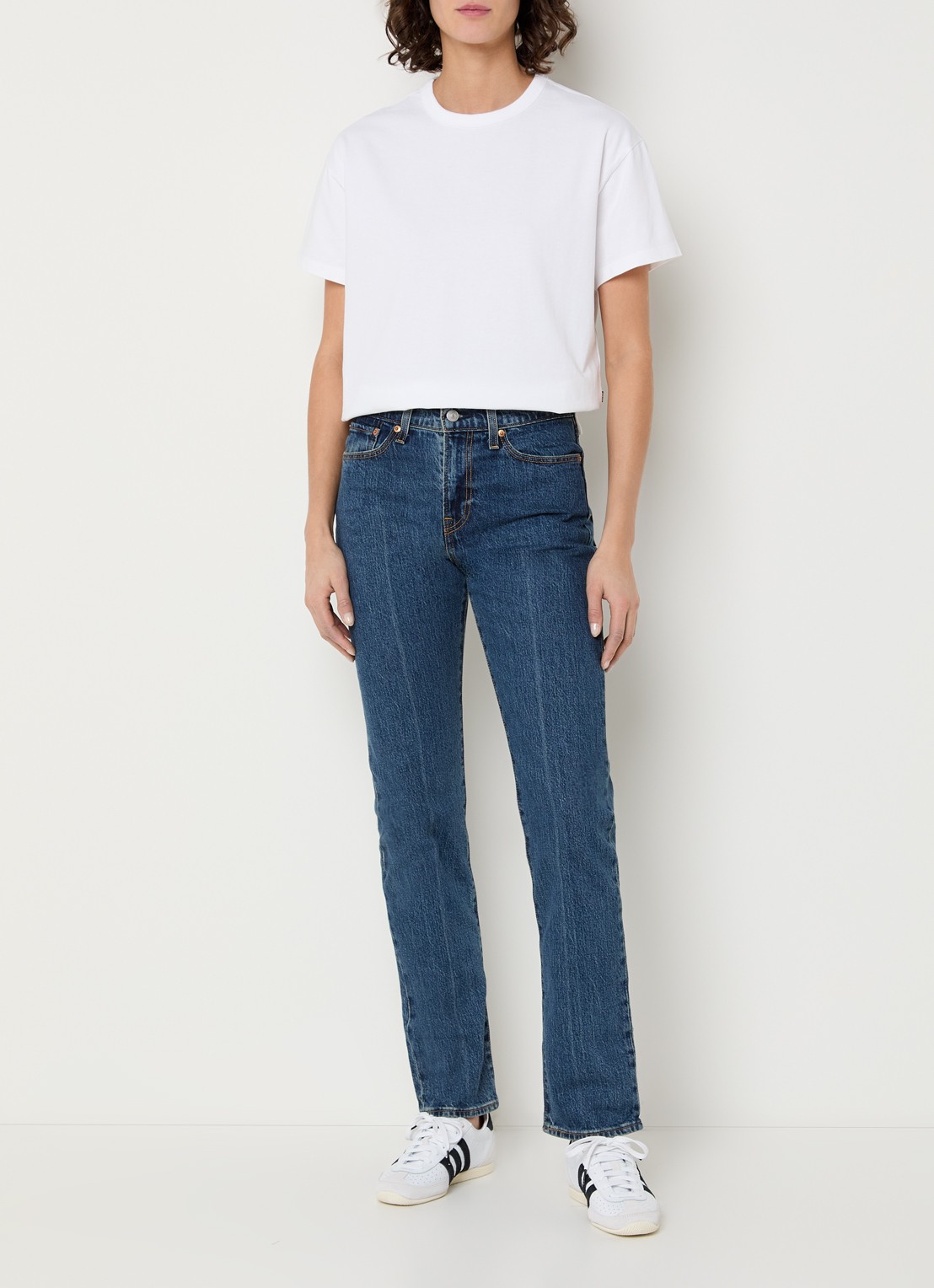 Levi's Vintage T-shirt met ronde hals - voorkant 3 wit