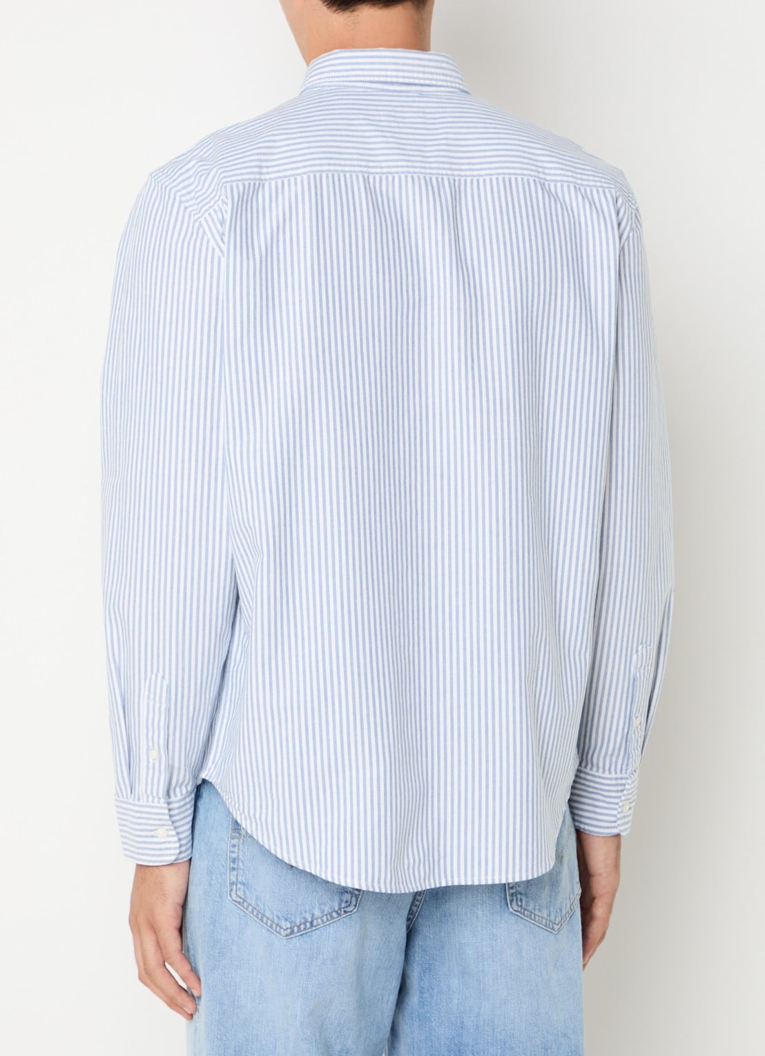 Levi's Waylon overhemd met streepprint - achterkant 5 lichtblauw