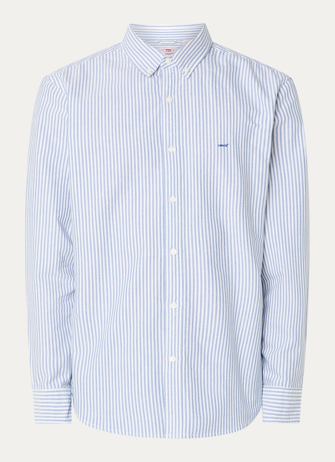 Levi's Waylon overhemd met streepprint - voorkant lichtblauw