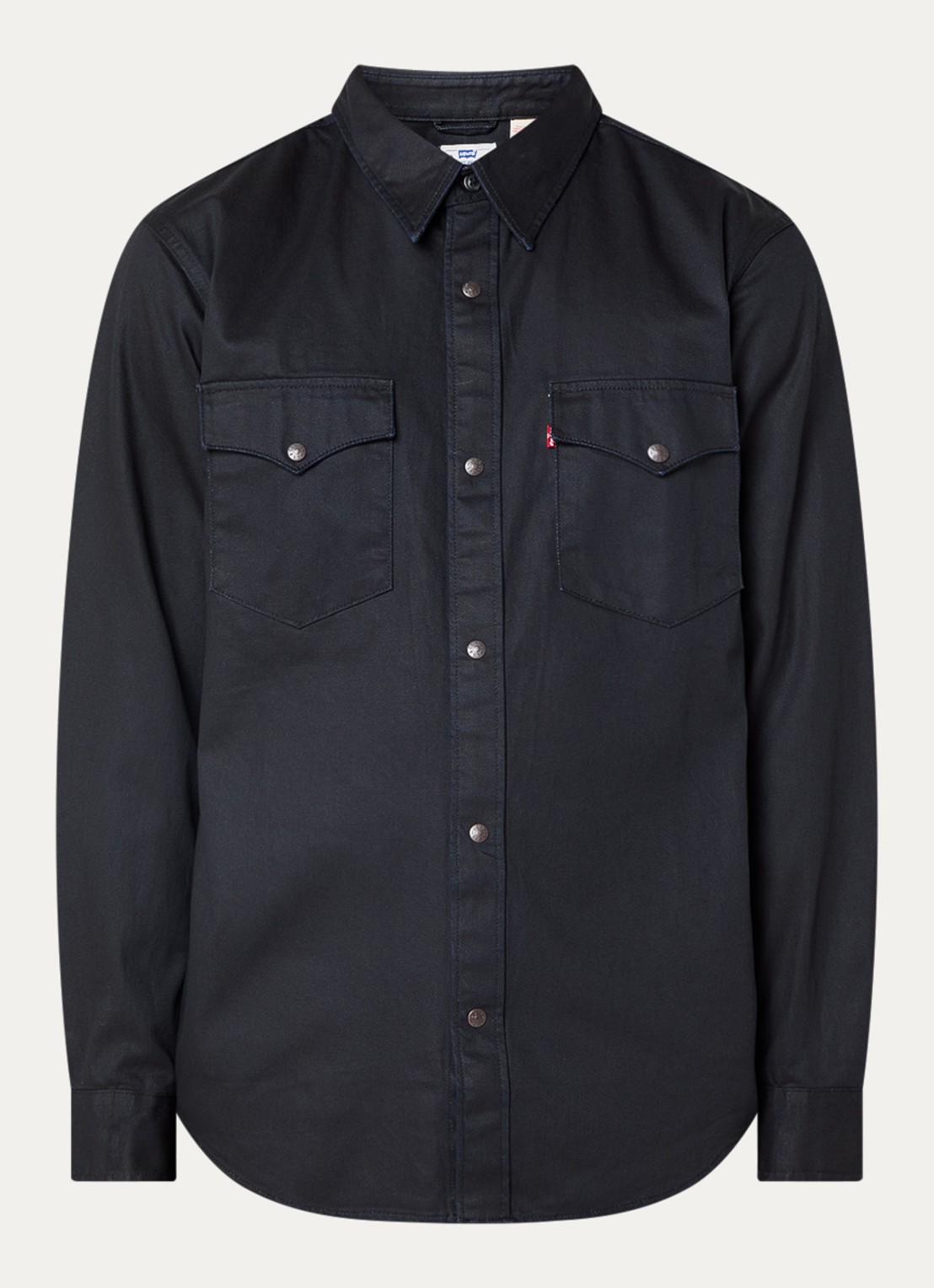 Levi's Western regular fit overhemd van denim - voorkant 3 indigo