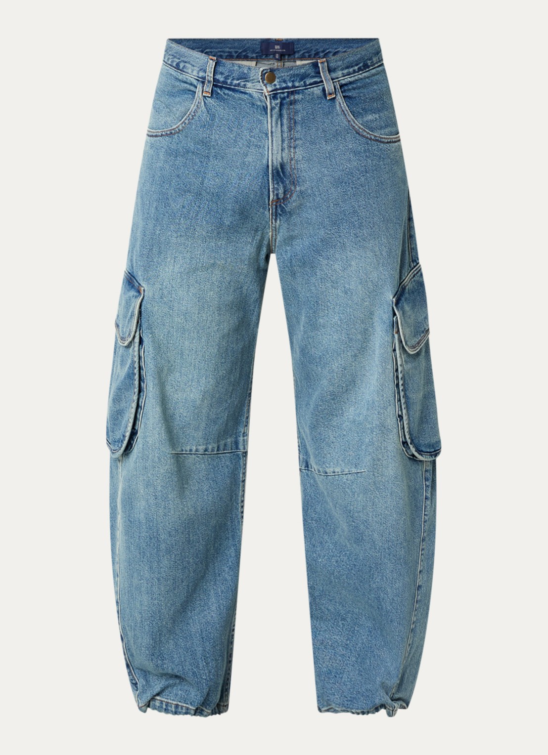 Levi's Wide fit jeans met lichte wassing en steekzakken - voorkant indigo