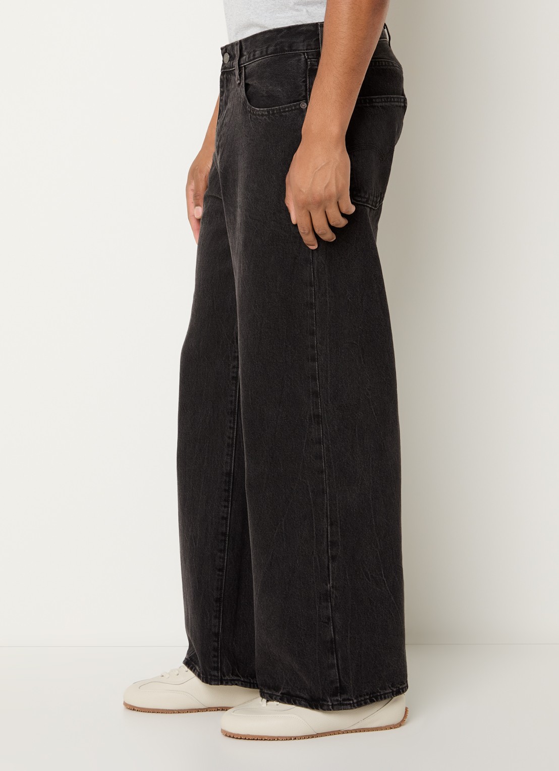 Levi's Wide leg jeans met gekleurde wassing - detail 5 zwart