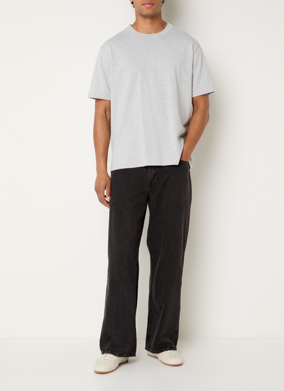 Levi's Wide leg jeans met gekleurde wassing - voorkant 3 zwart