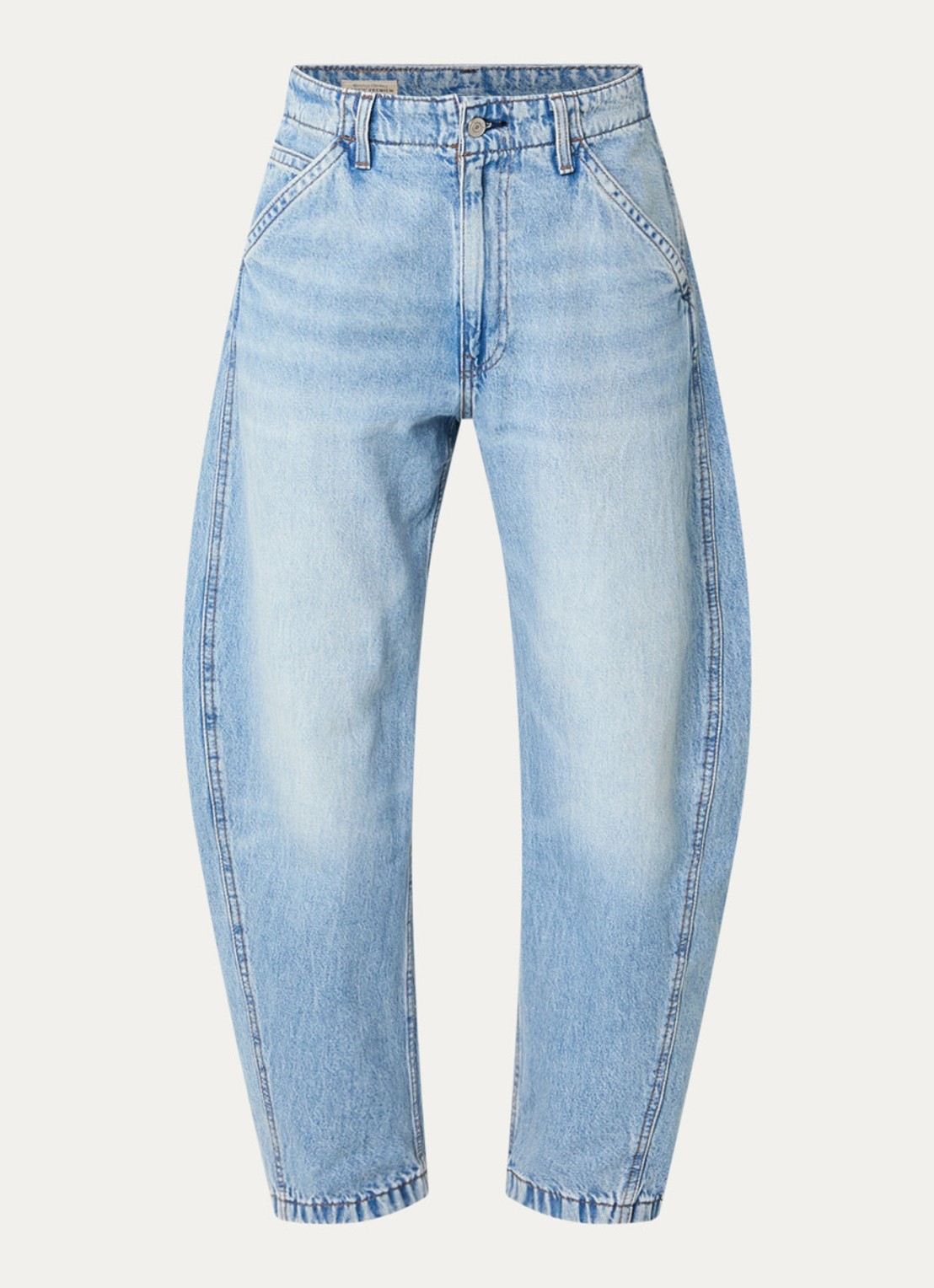 Levi's Wide leg jeans met lichte wassing en steekzakken - voorkant blauwgrijs
