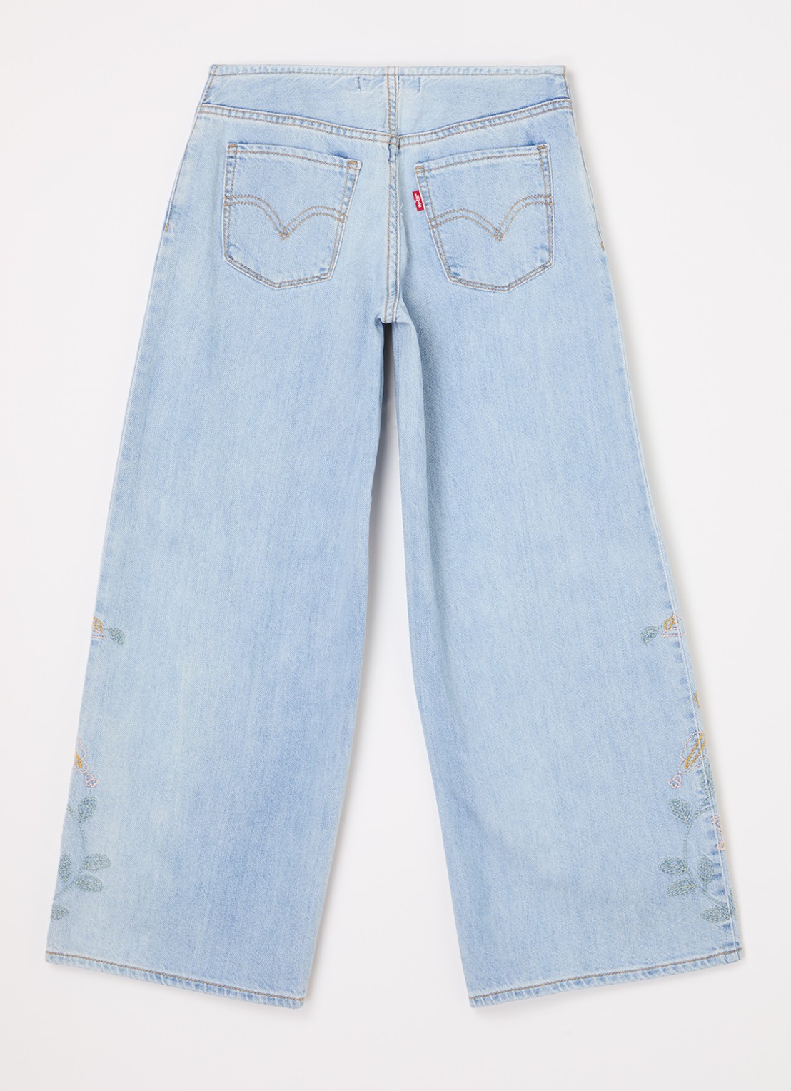 Levi's Wide leg jeans met lichte wassing - voorkant 3 indigo