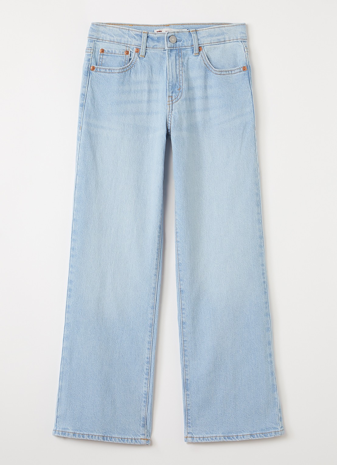 Levi's Wide leg jeans met lichte wassing - voorkant 2 indigo
