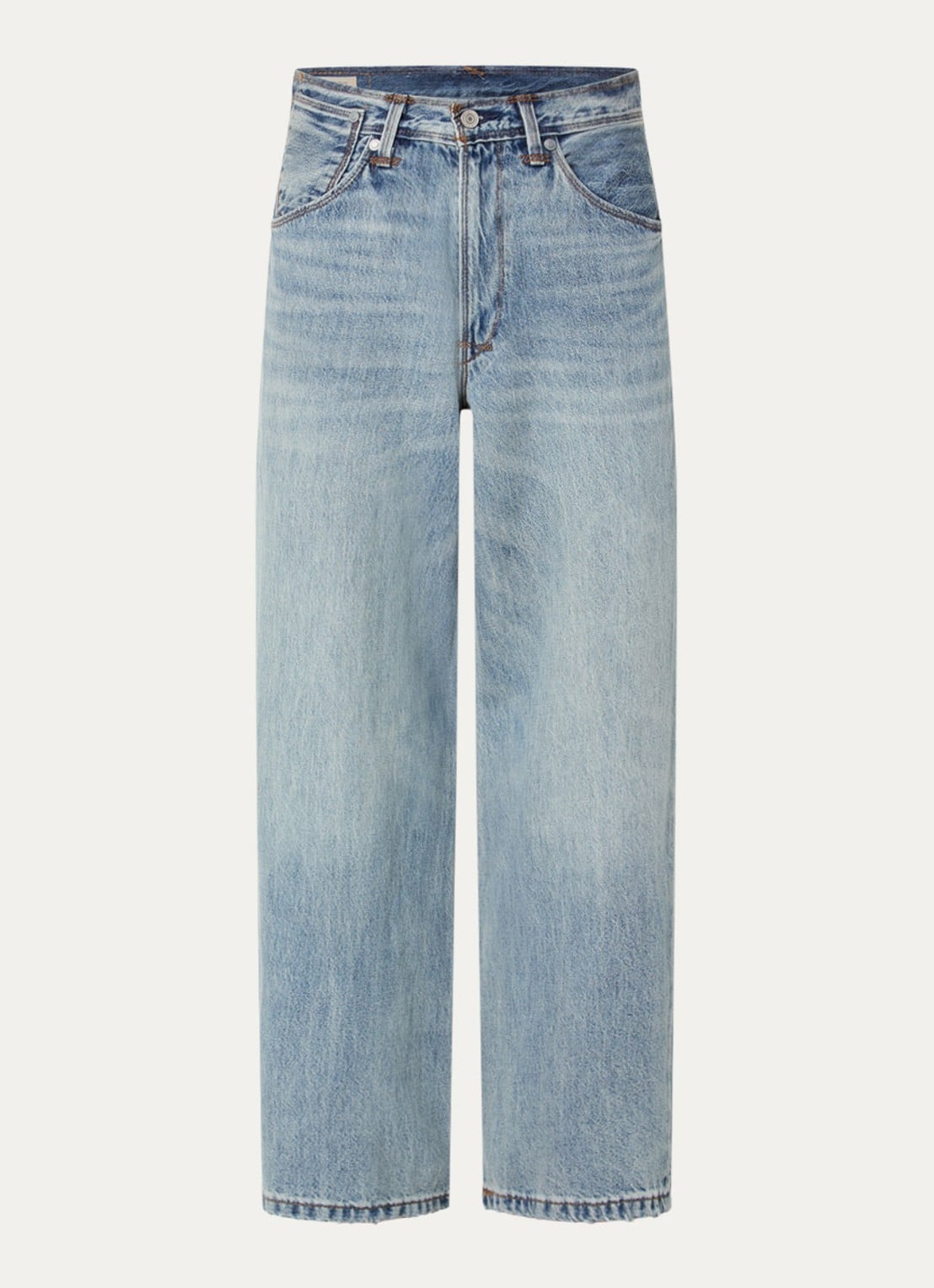 Levi's Wide leg jeans met lichte wassing - voorkant 4 indigo