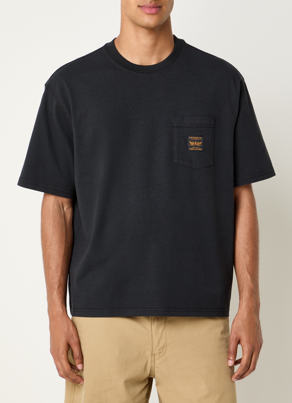 Levi's Workwear T-shirt met borstzak - detail 3 zwart