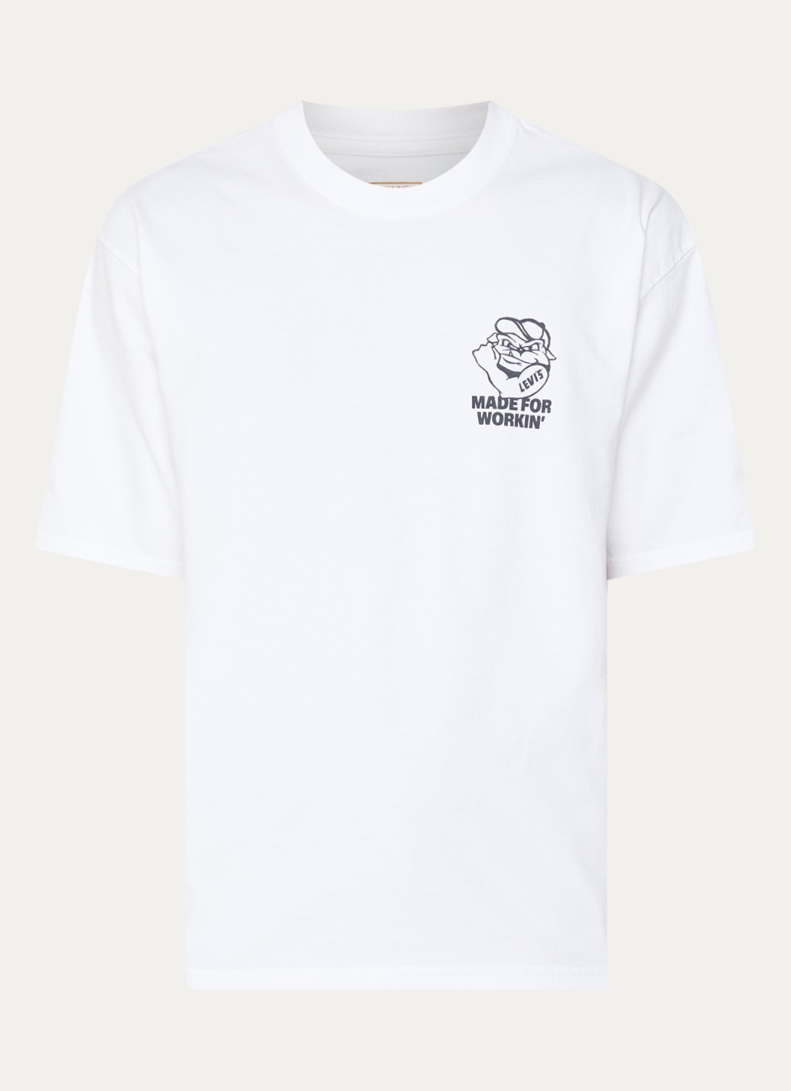 Levi's Workwear T-shirt met print - voorkant wit
