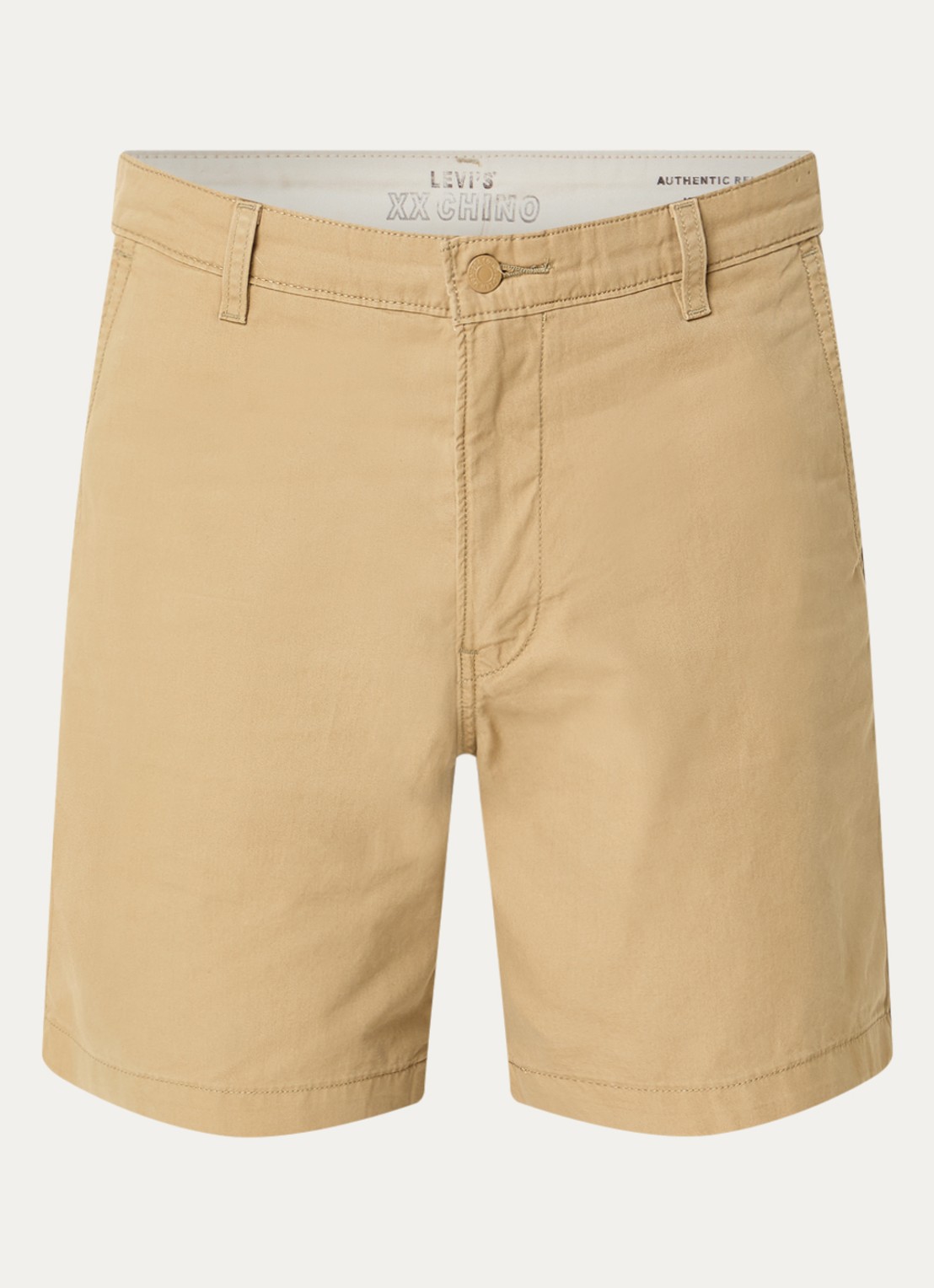 Levi's XX Authentic II straight fit korte chino met steekzakken - voorkant 3 camel