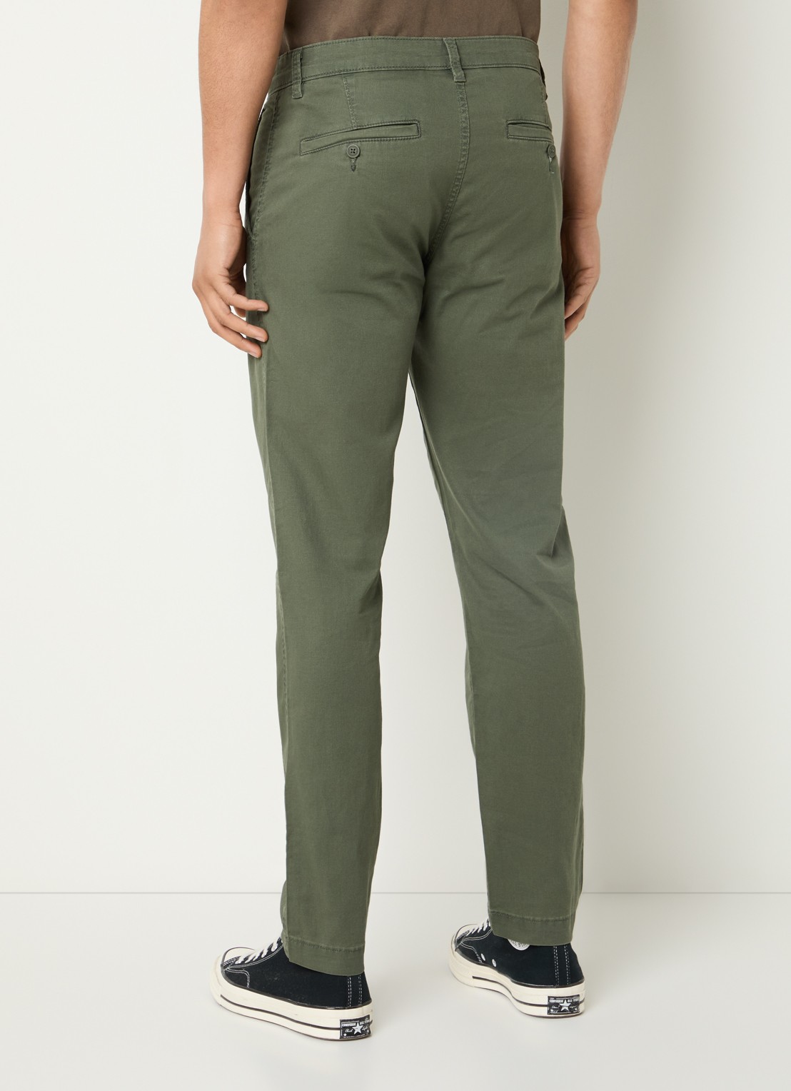 Levi's XX straight fit chino met steekzakken - achterkant olijfgroen