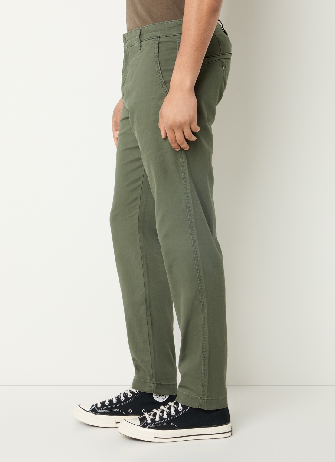 Levi's XX straight fit chino met steekzakken - detail 3 olijfgroen