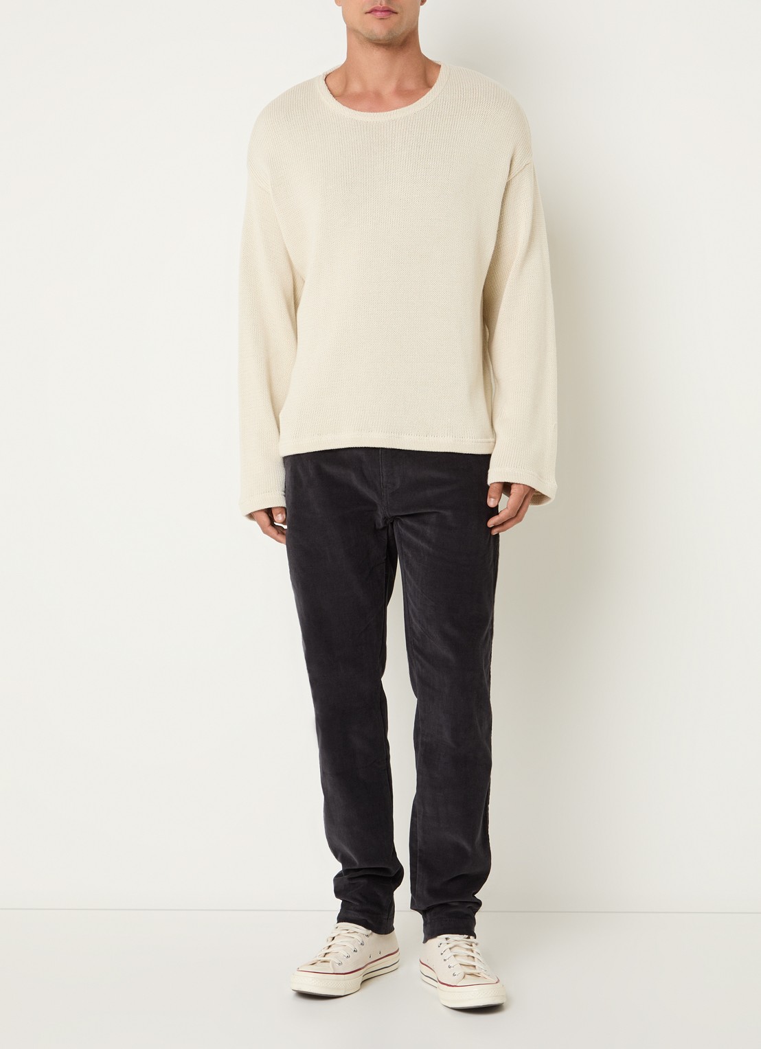 Levi's XX tapered fit chino van corduroy met steekzakken - voorkant 3 zwart