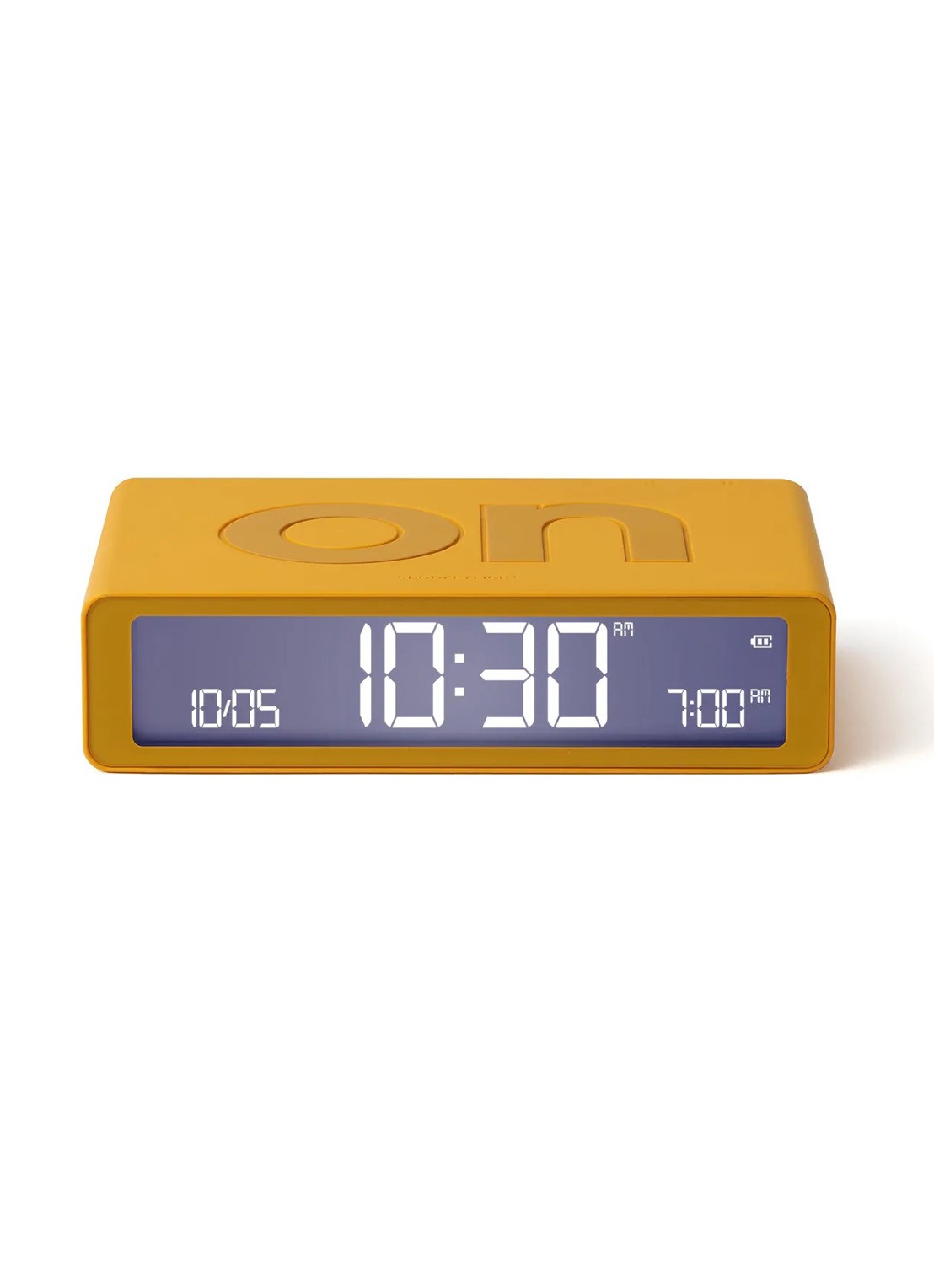 Lexon Flip Classic wekker - voorkant geel