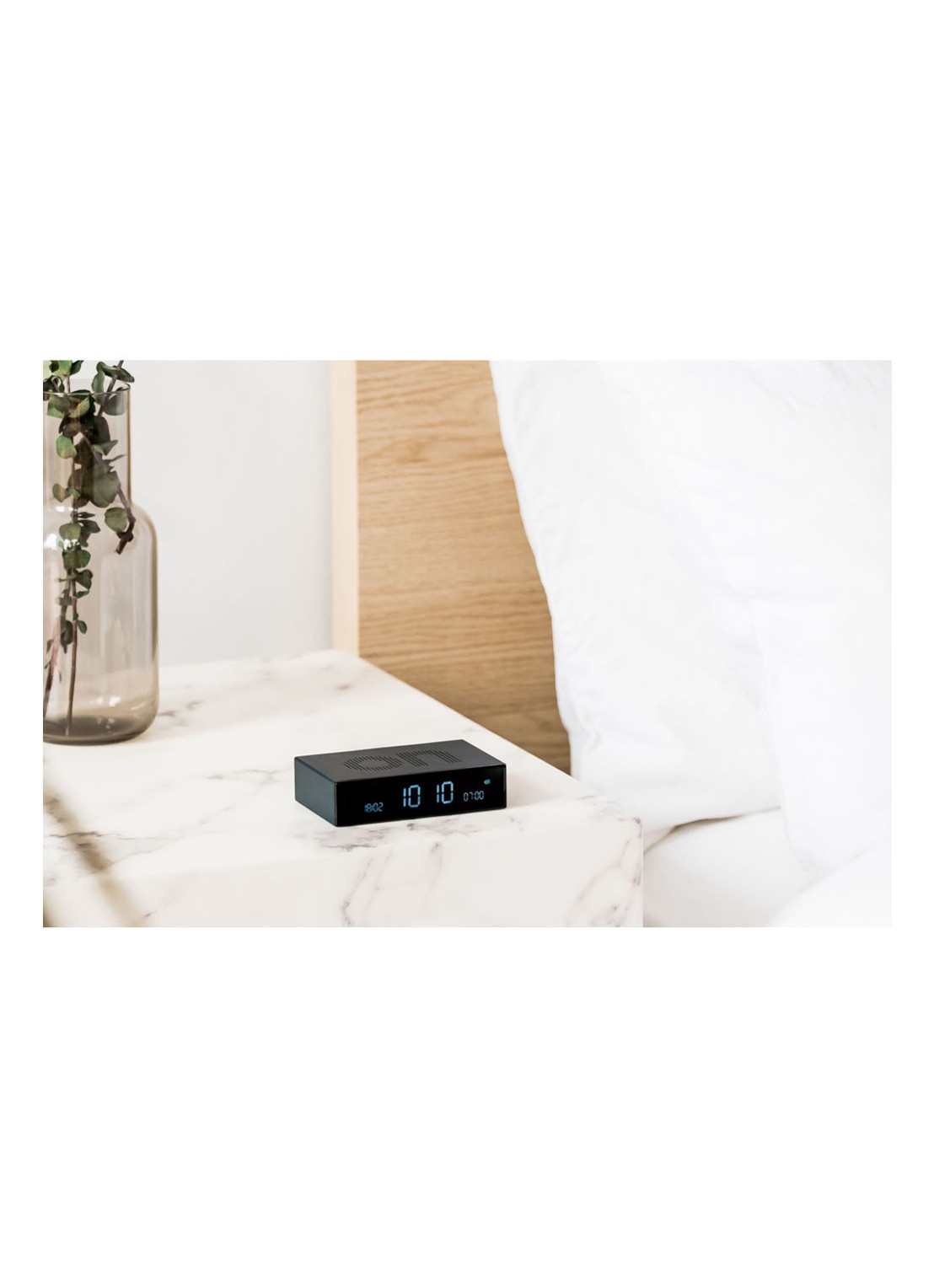 Lexon Flip Premium digitale wekker - detail 7 zwart