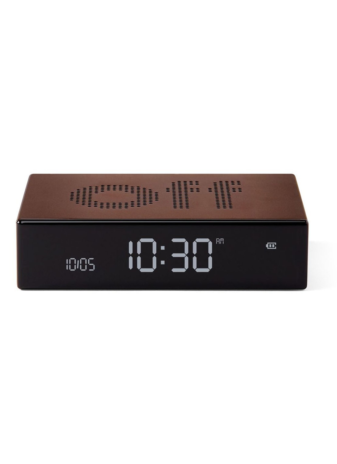Lexon Flip Premium digitale wekker - voorkant 2 brons