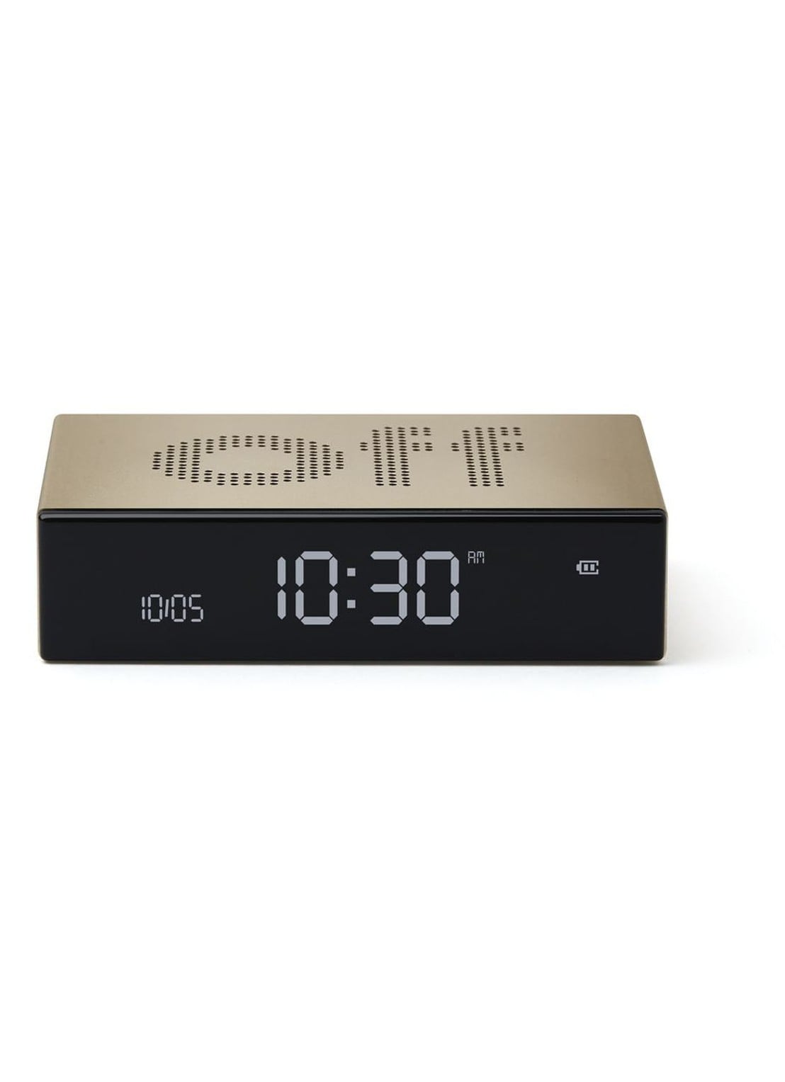 Lexon Flip Premium digitale wekker - detail 3 beige