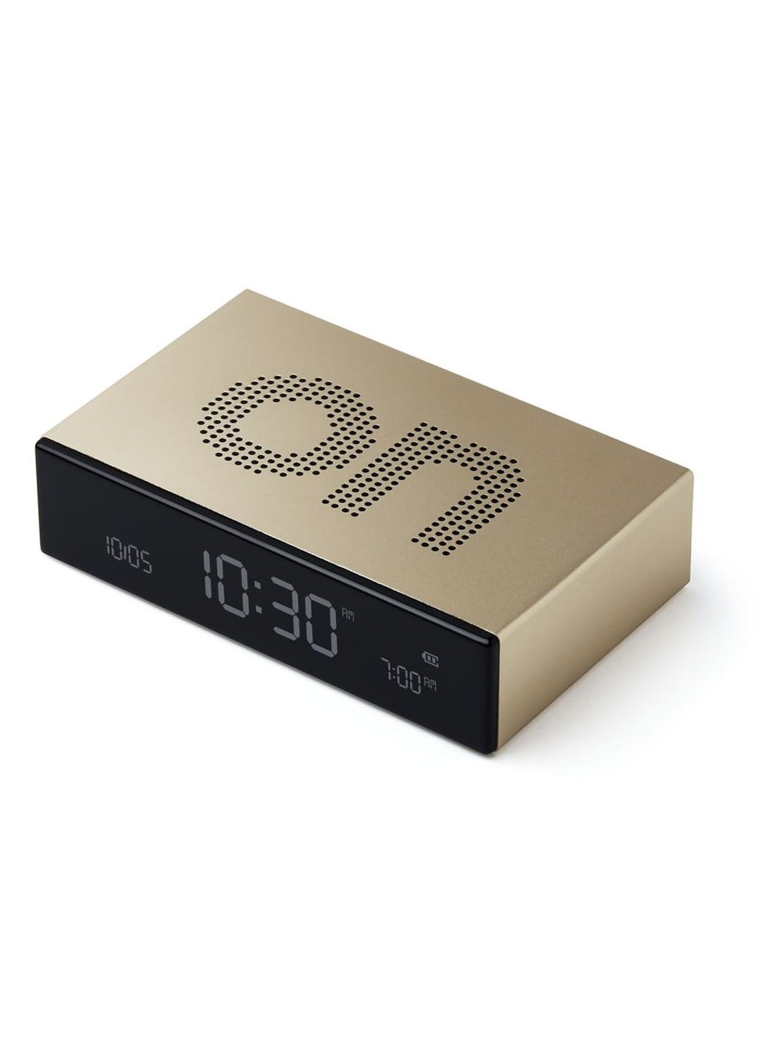 Lexon Flip Premium digitale wekker - detail 4 beige