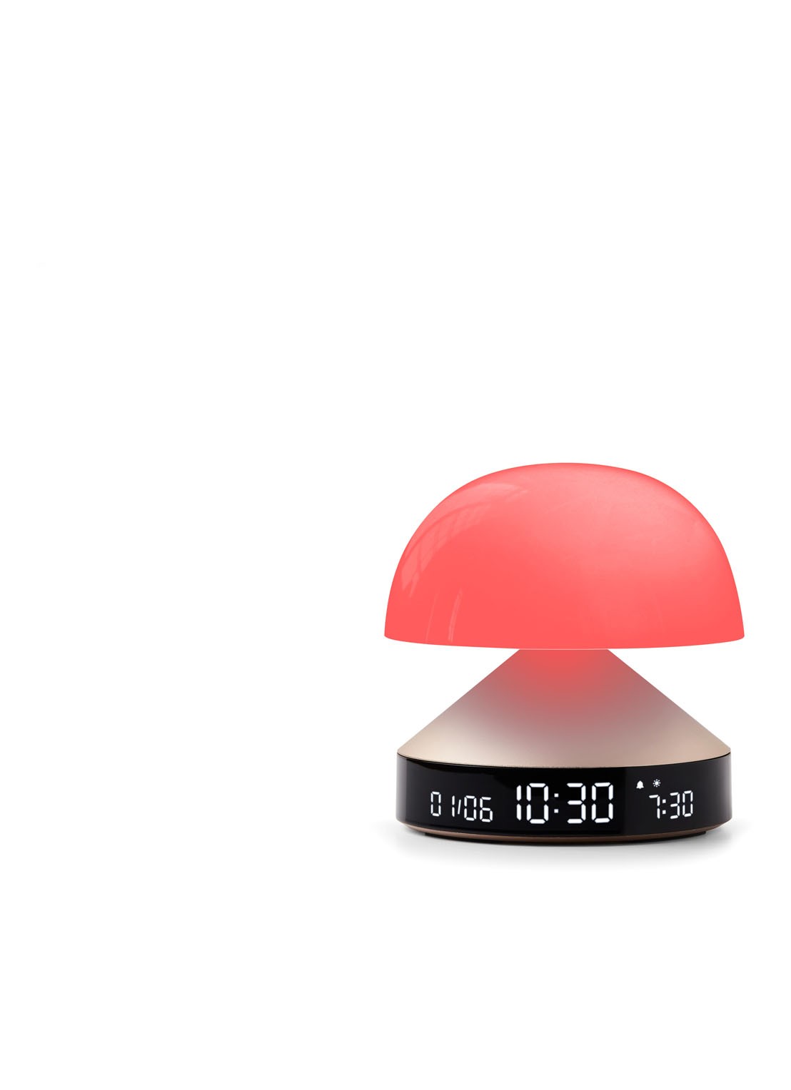 Lexon Mina Sunrise digitale wekker 11 cm - detail goud