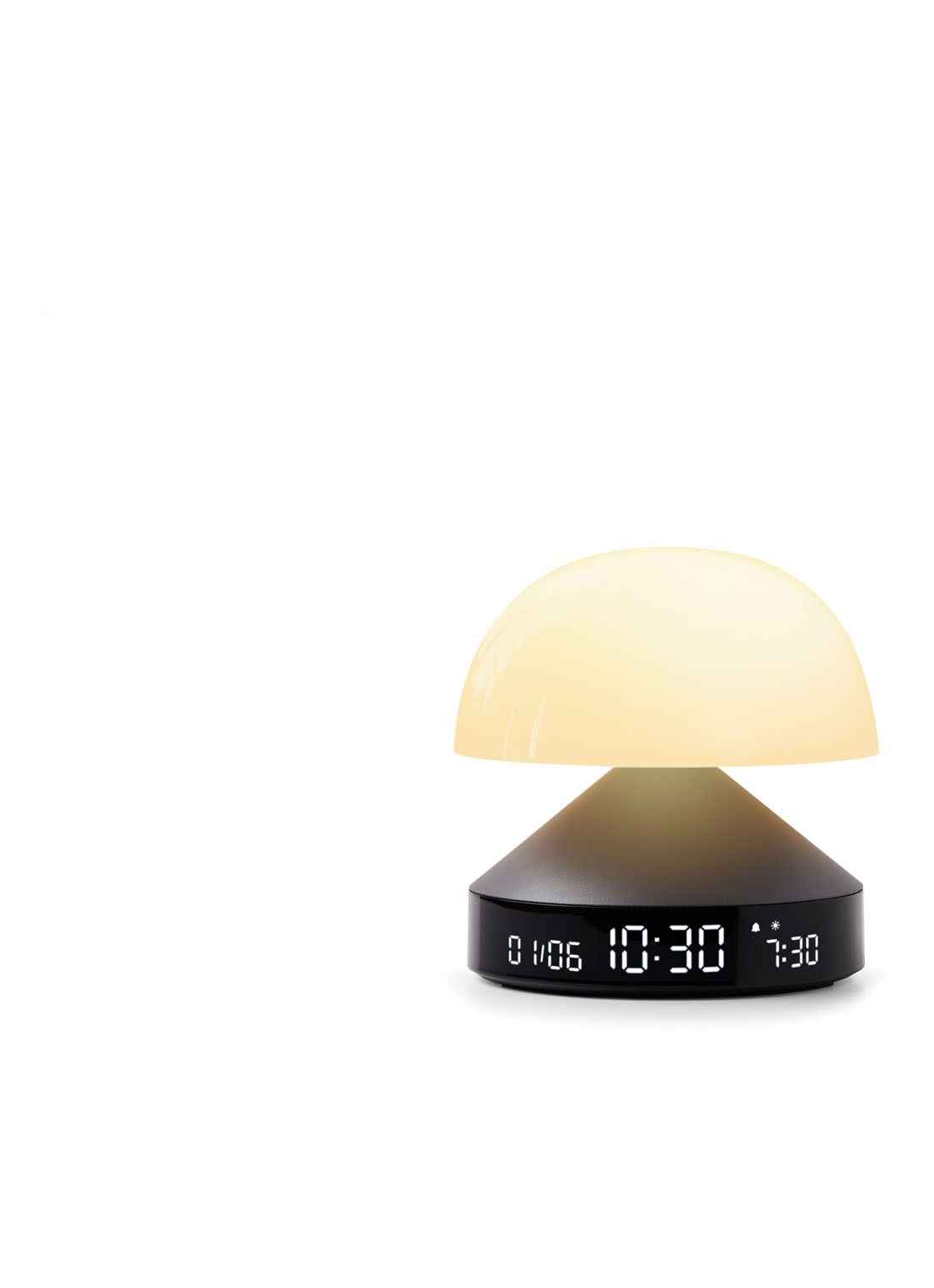 Lexon Mina Sunrise digitale wekker 11 cm - achterkant antraciet
