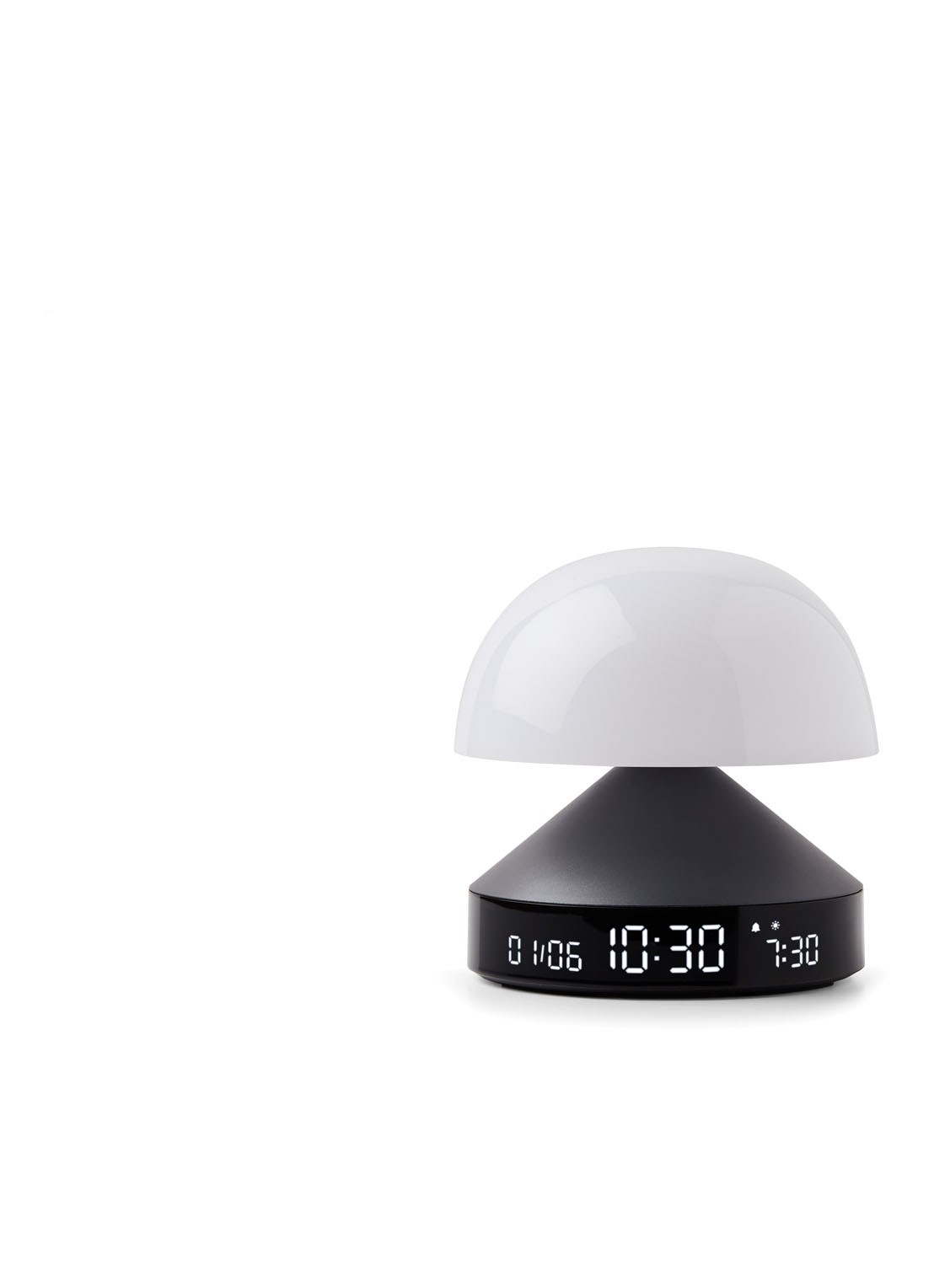 Lexon Mina Sunrise digitale wekker 11 cm - voorkant 3 antraciet
