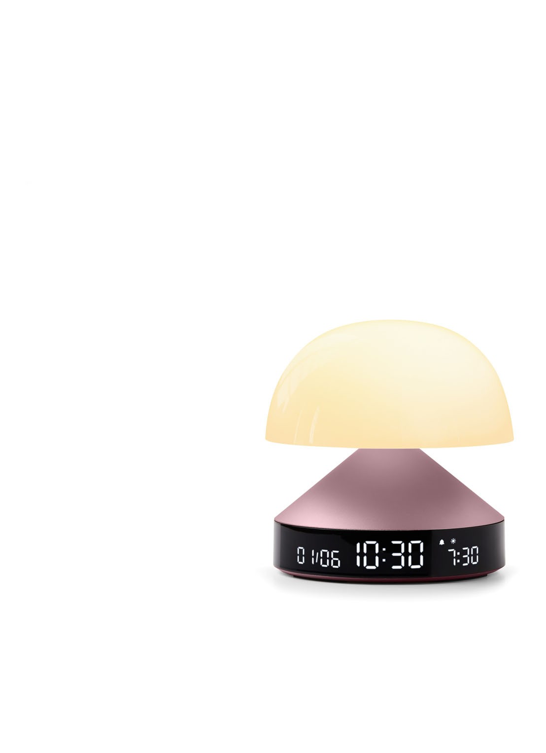 Lexon Mina Sunrise digitale wekker 11 cm - voorkant roze