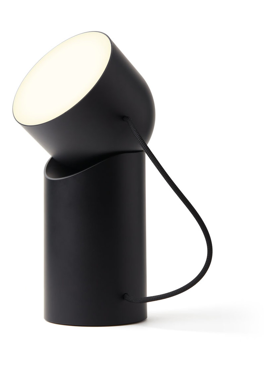 Lexon Orbe draadloze tafellamp  Ø9,5 cm - voorkant zwart