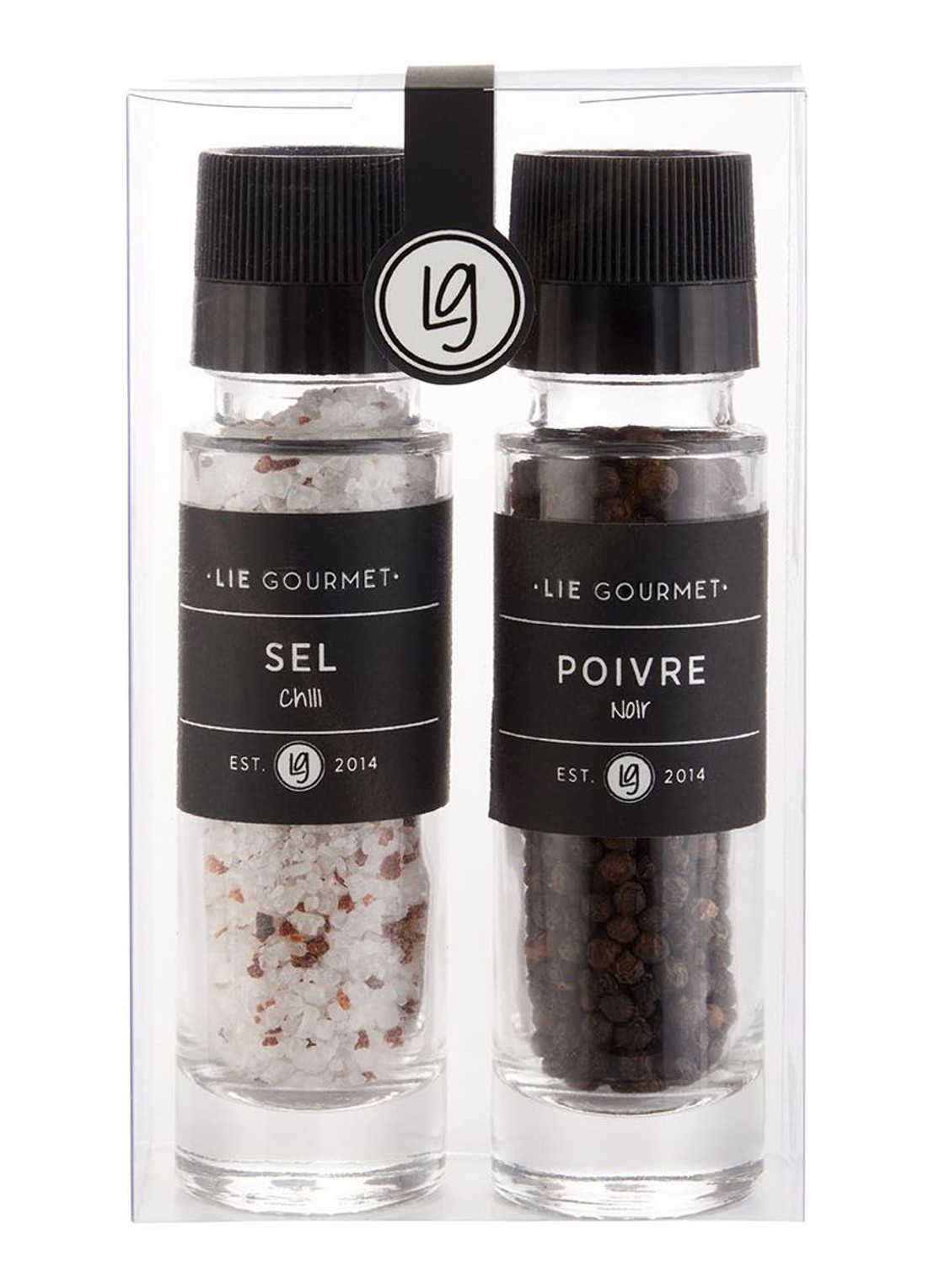 LIE GOURMET Peper en zout in geschenkverpakking set van 2 - voorkant undefined