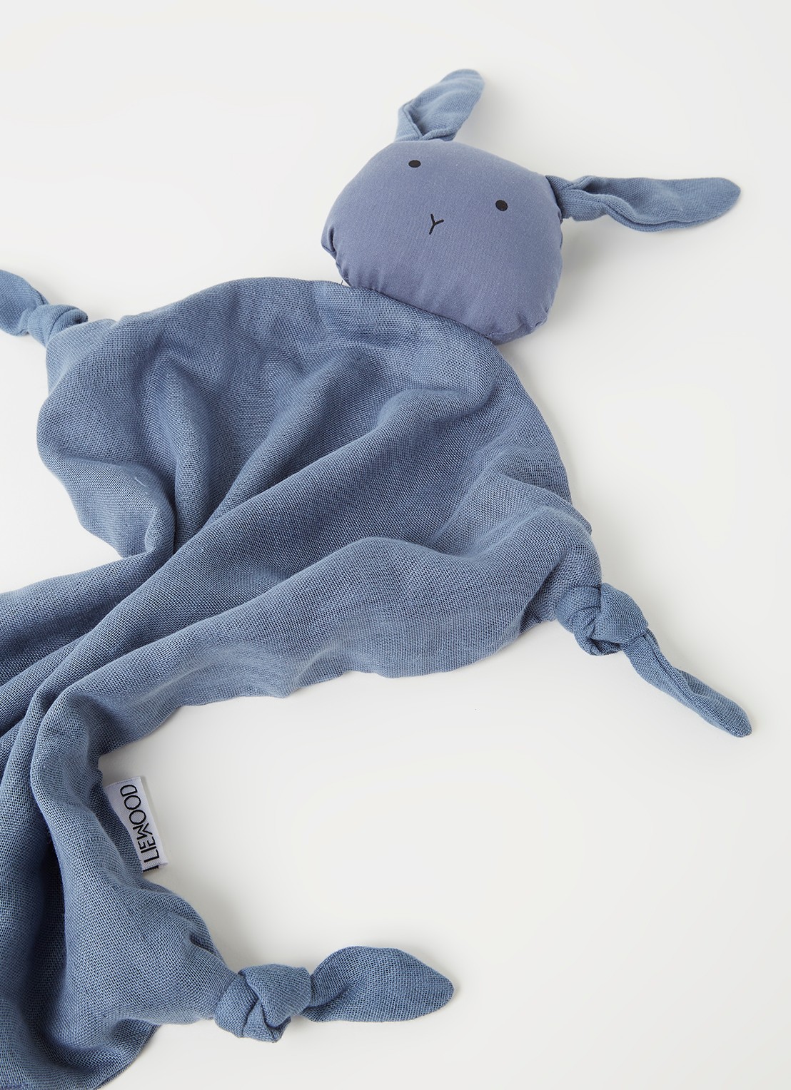 Liewood Agnete konijn knuffeldoekje - detail 3 blauw