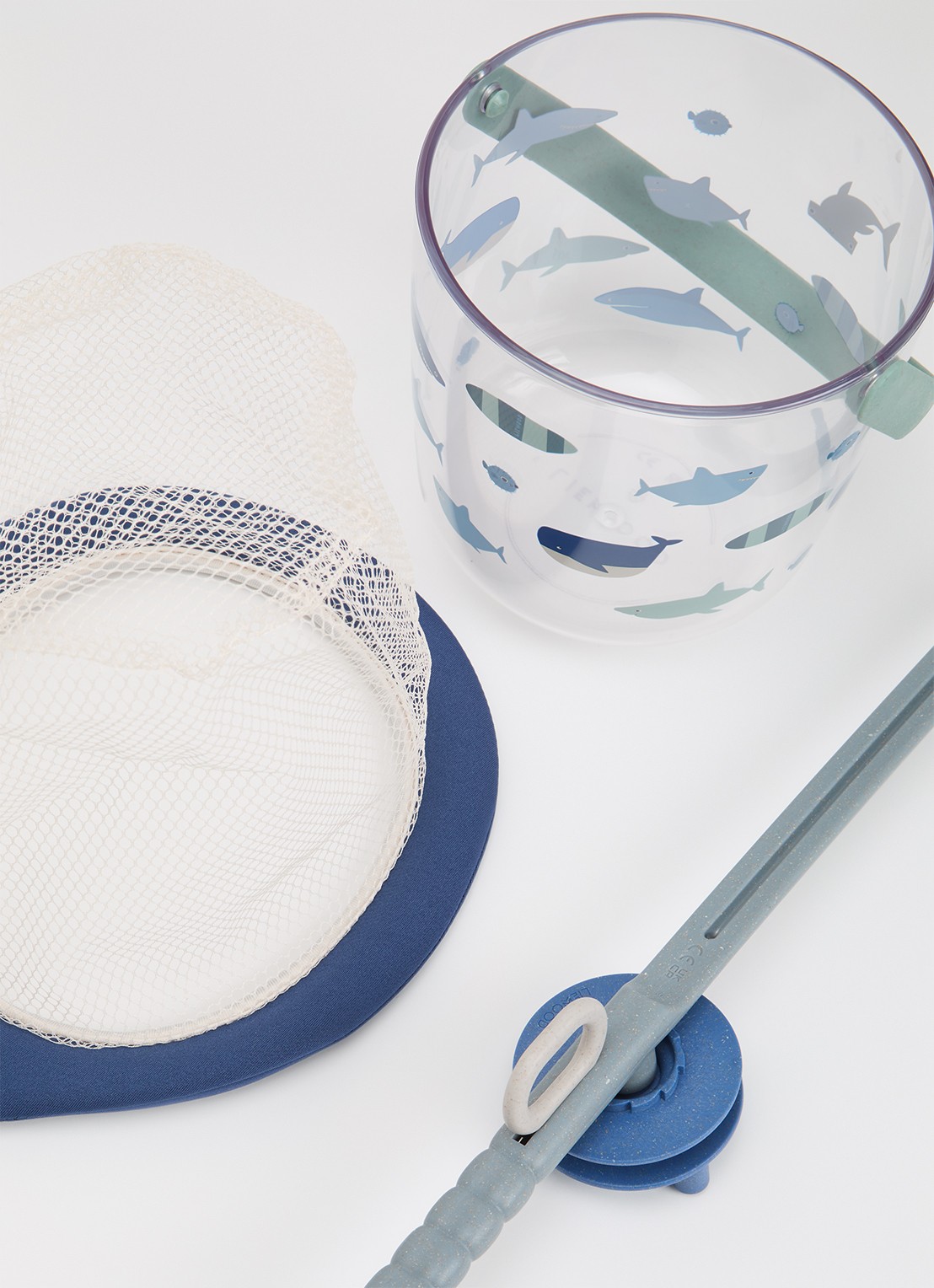 Liewood Cora Crab vishengel set  - detail blauw
