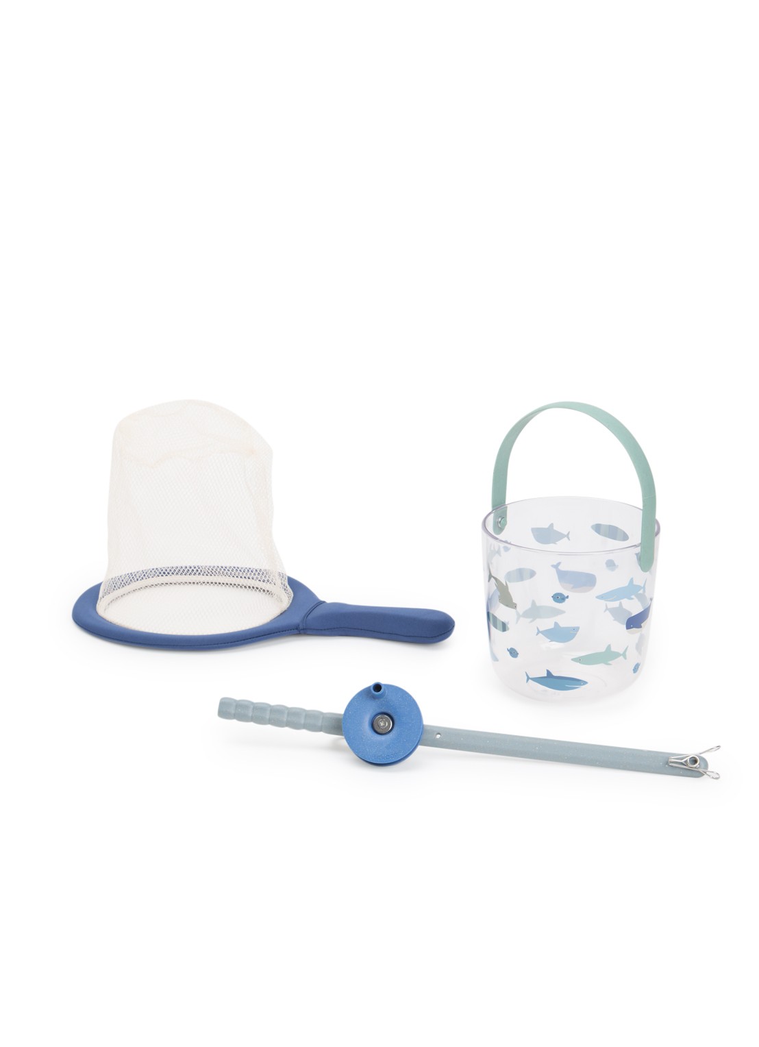 Liewood Cora Crab vishengel set  - voorkant 2 blauw