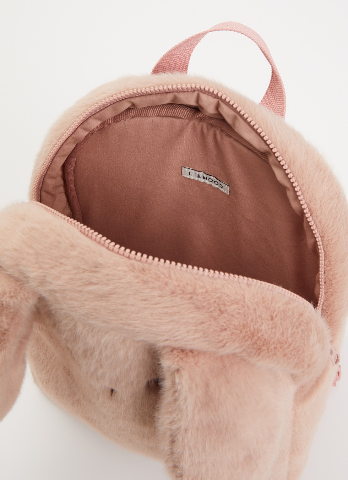 Liewood Denise Rabbit Plush rugzak - detail roze