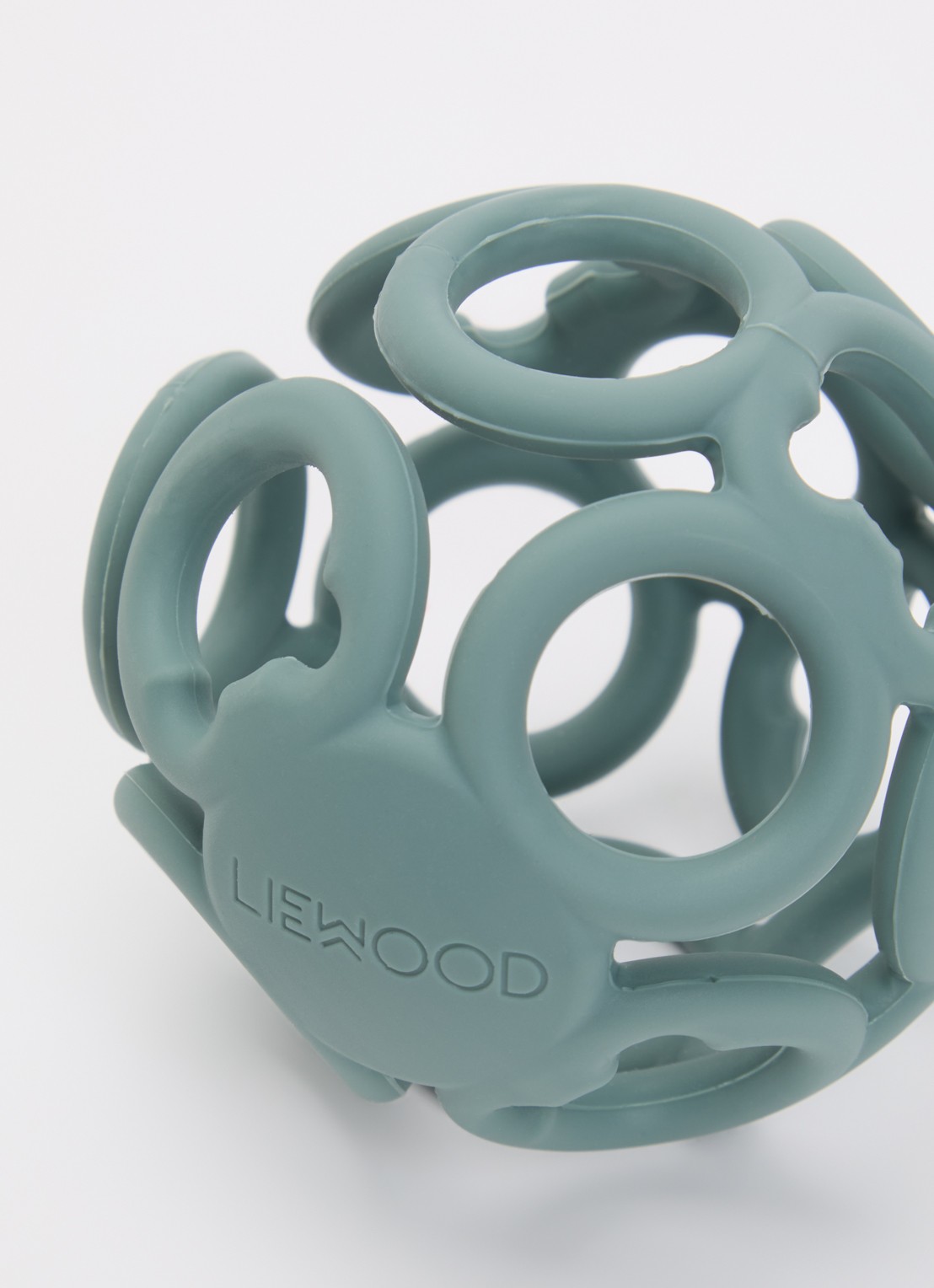 Liewood Jasmin bijtring 9 cm - voorkant 2 blauwgrijs